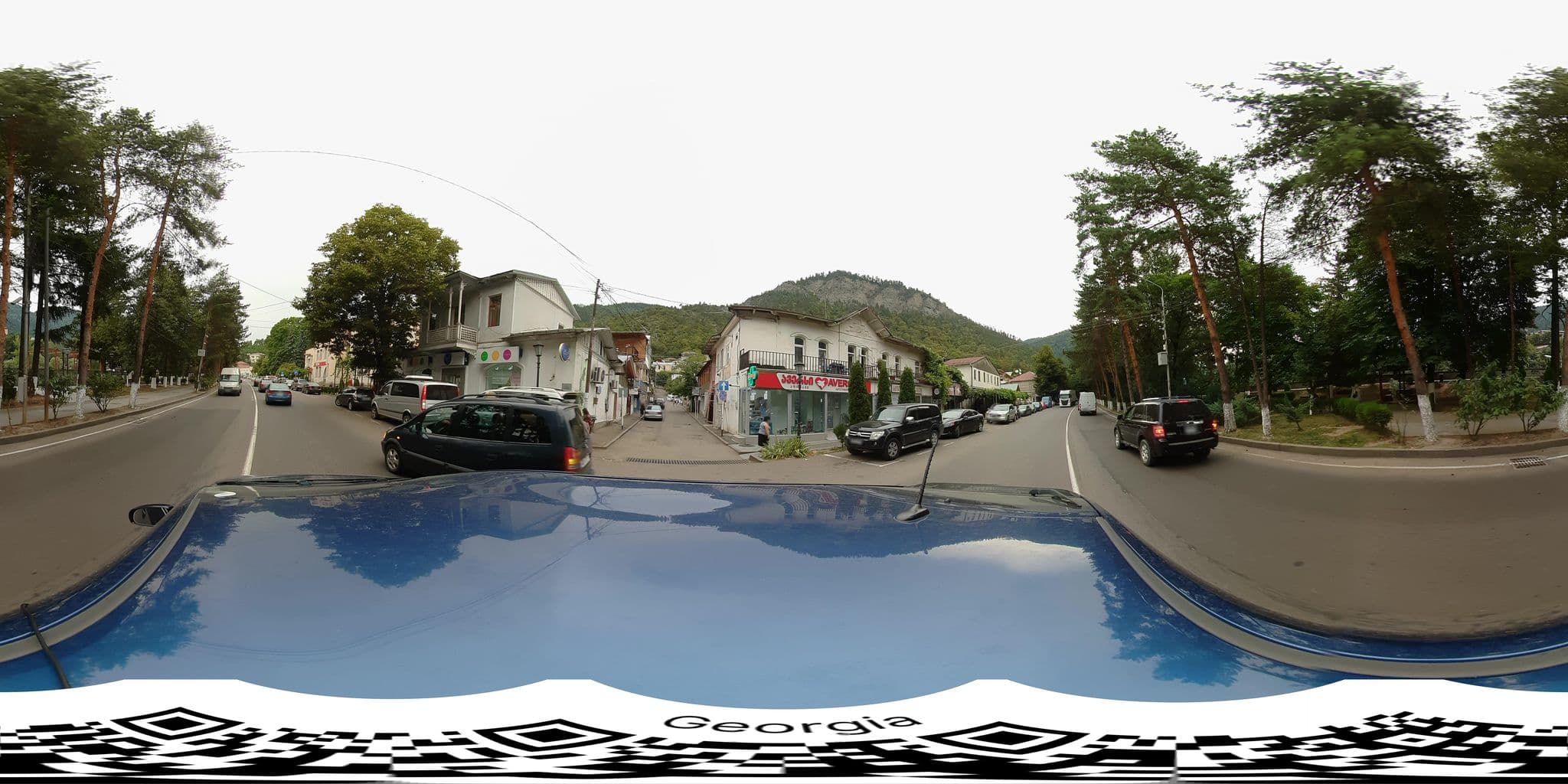 Street view near Gio's Guesthouse, Borjomi — © bumbeishvili (CC BY-SA · Mapillary)