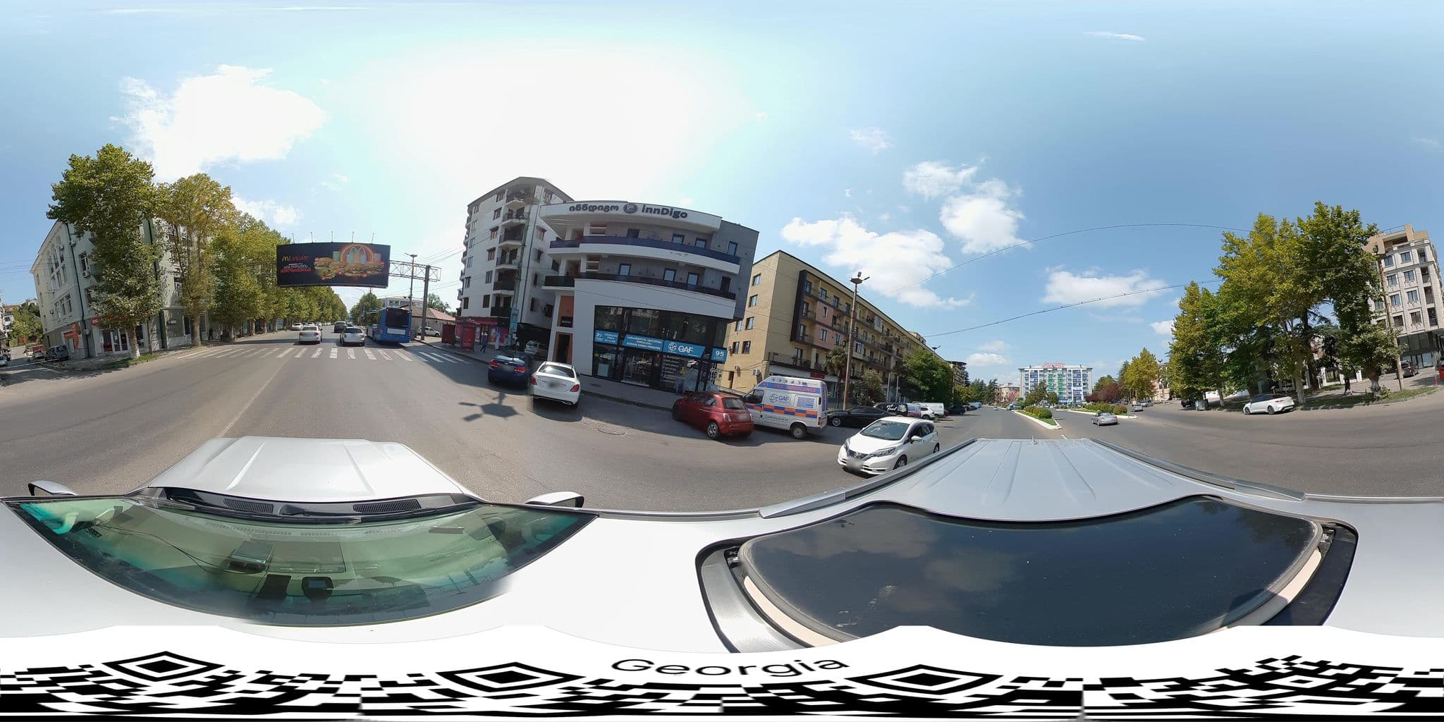 Street view near Hotel Inndigo, Kutaisi — © bumbeishvili (CC BY-SA · Mapillary)