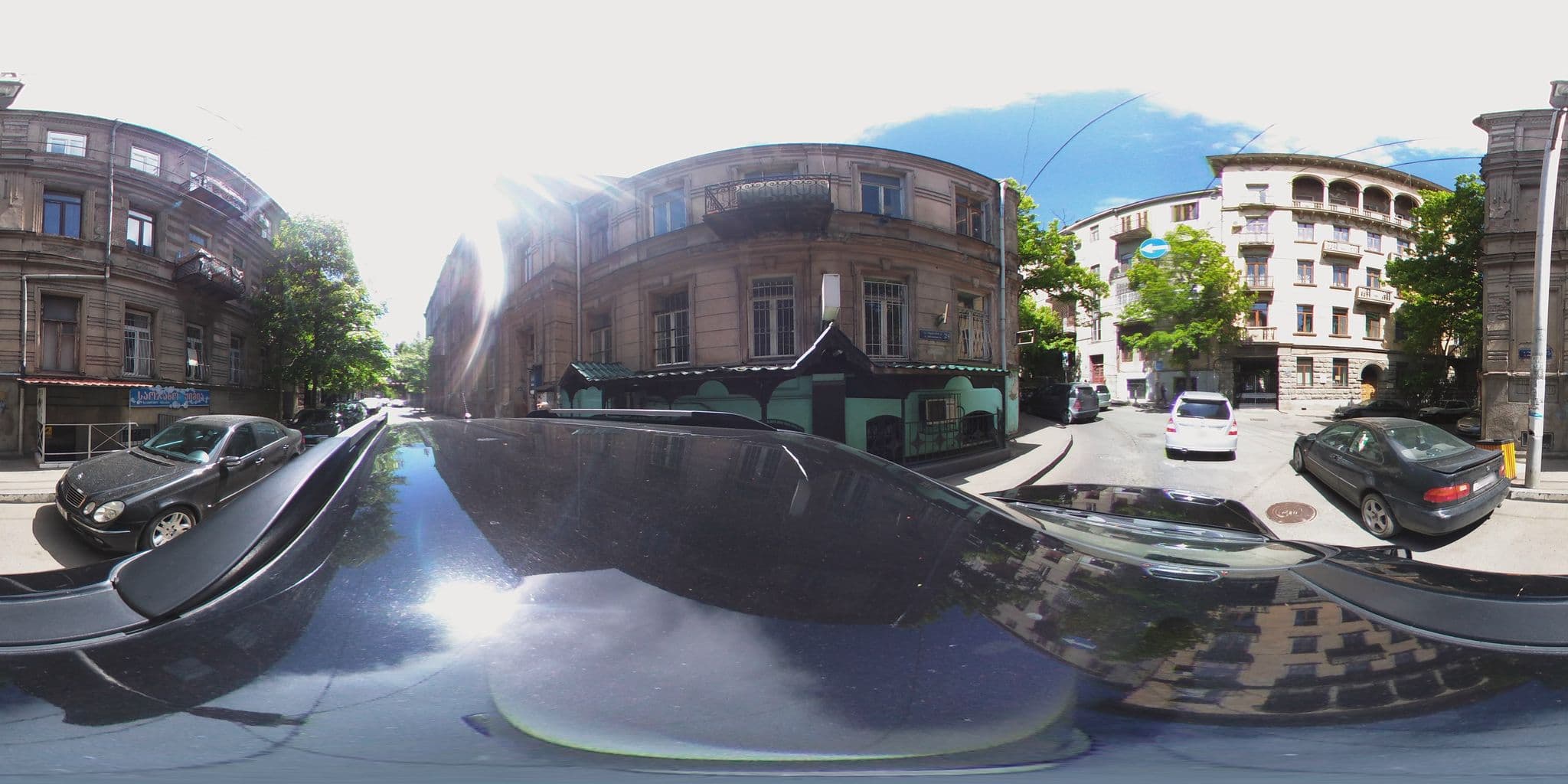 Street view near Minaal Hostel, Okroq’ana — © chrisbeddow (CC BY-SA · Mapillary)