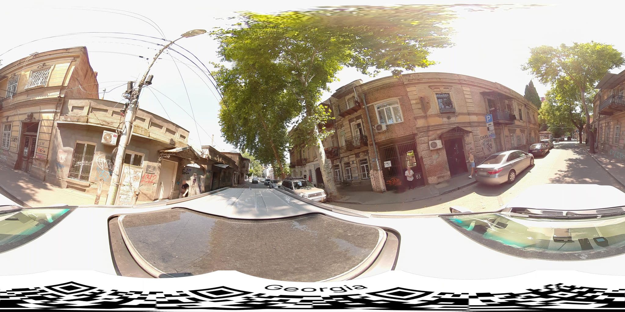 Street view near Global Hotel, Okroq’ana — © bumbeishvili (CC BY-SA · Mapillary)