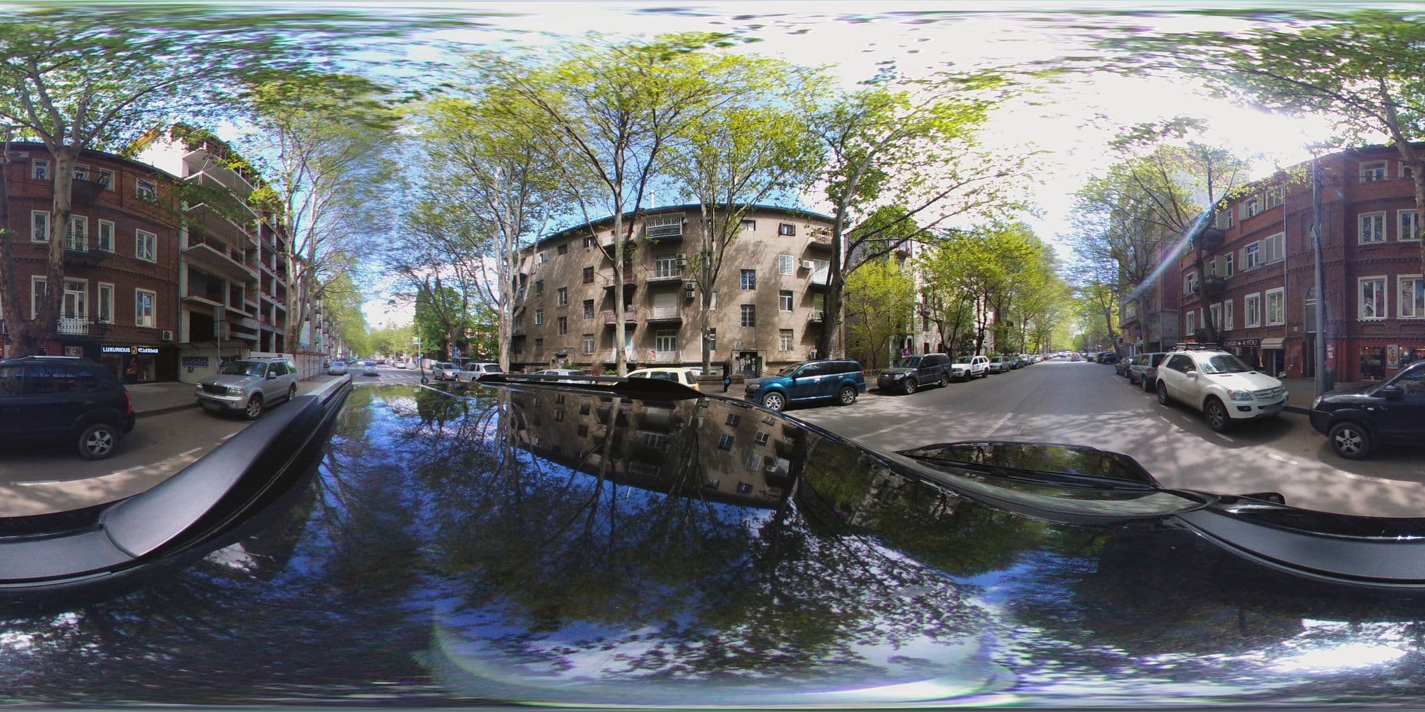 Street view near Hotel Atlas Abashidze, Okroq’ana — © chrisbeddow (CC BY-SA · Mapillary)