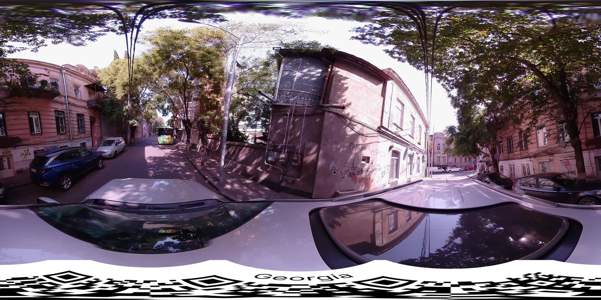 Street view near Hotel Boutique Iveria, Okroq’ana — © bumbeishvili (CC BY-SA · Mapillary)
