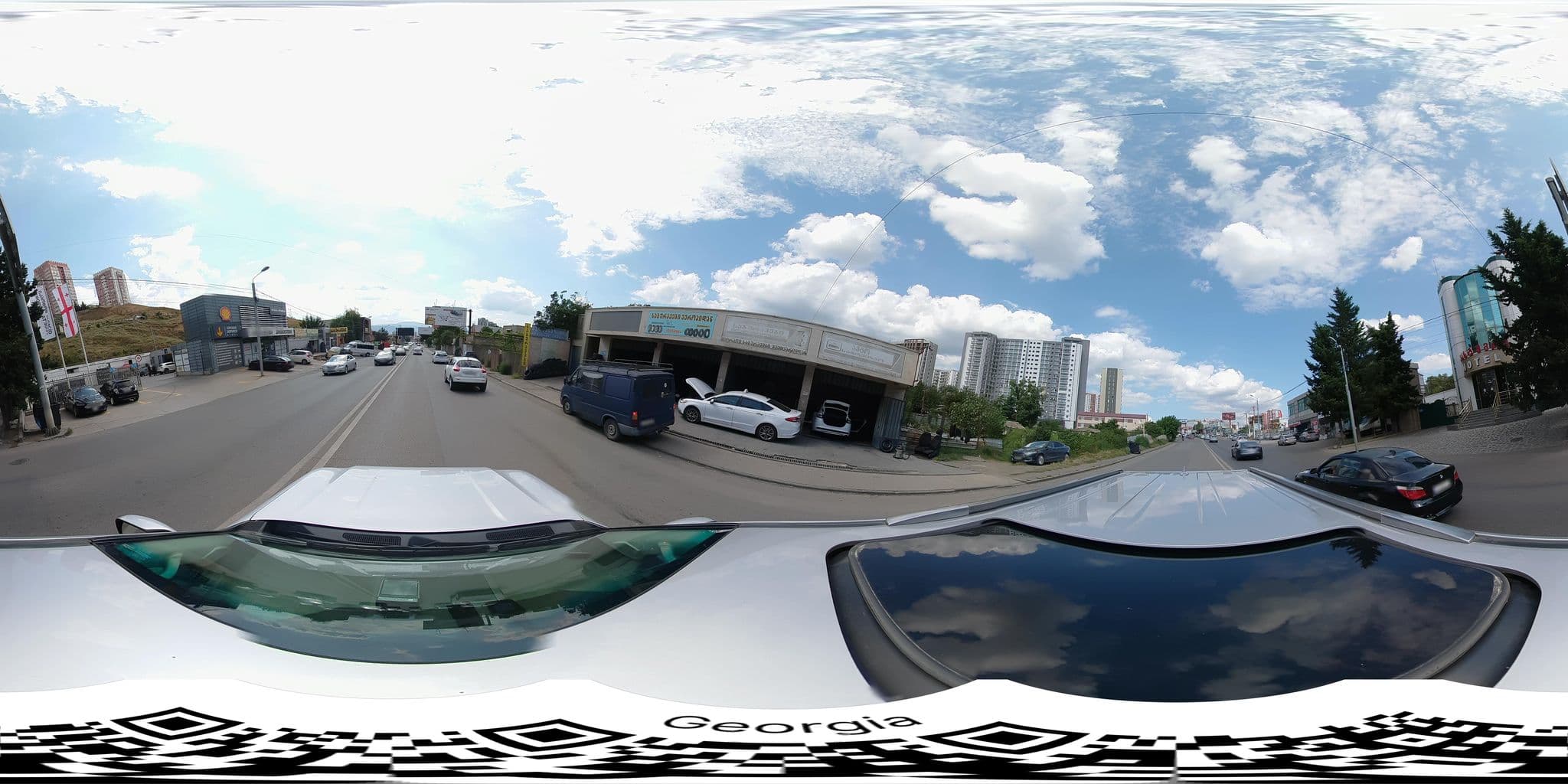 Street view near Hotel Piza, Gldani — © bumbeishvili (CC BY-SA · Mapillary)
