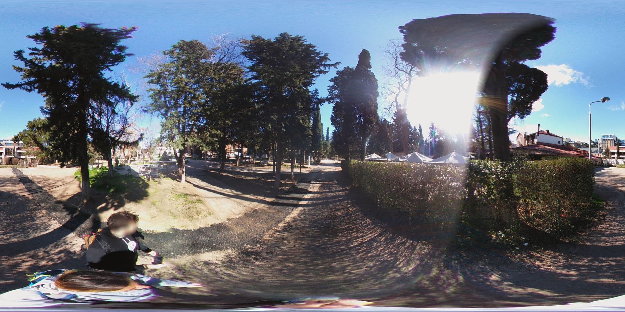 Street view near Sky hostel, Okroq’ana — © chrisbeddow (CC BY-SA · Mapillary)