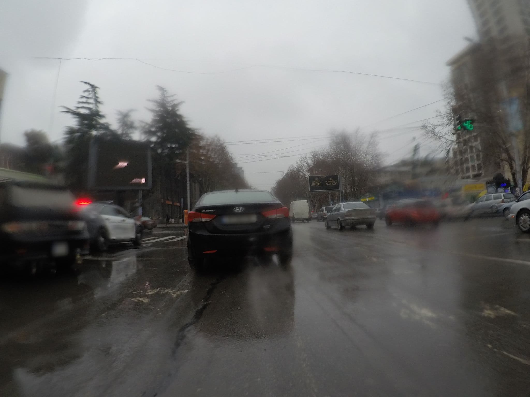 Street view near Glass Dome Guesthouse, Okroq’ana — © chrisbeddow (CC BY-SA · Mapillary)