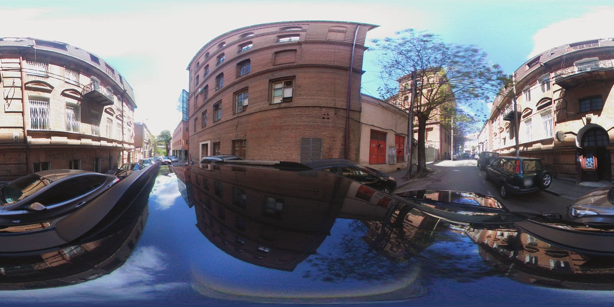 Street view near Royz Hostel, Okroq’ana — © chrisbeddow (CC BY-SA · Mapillary)