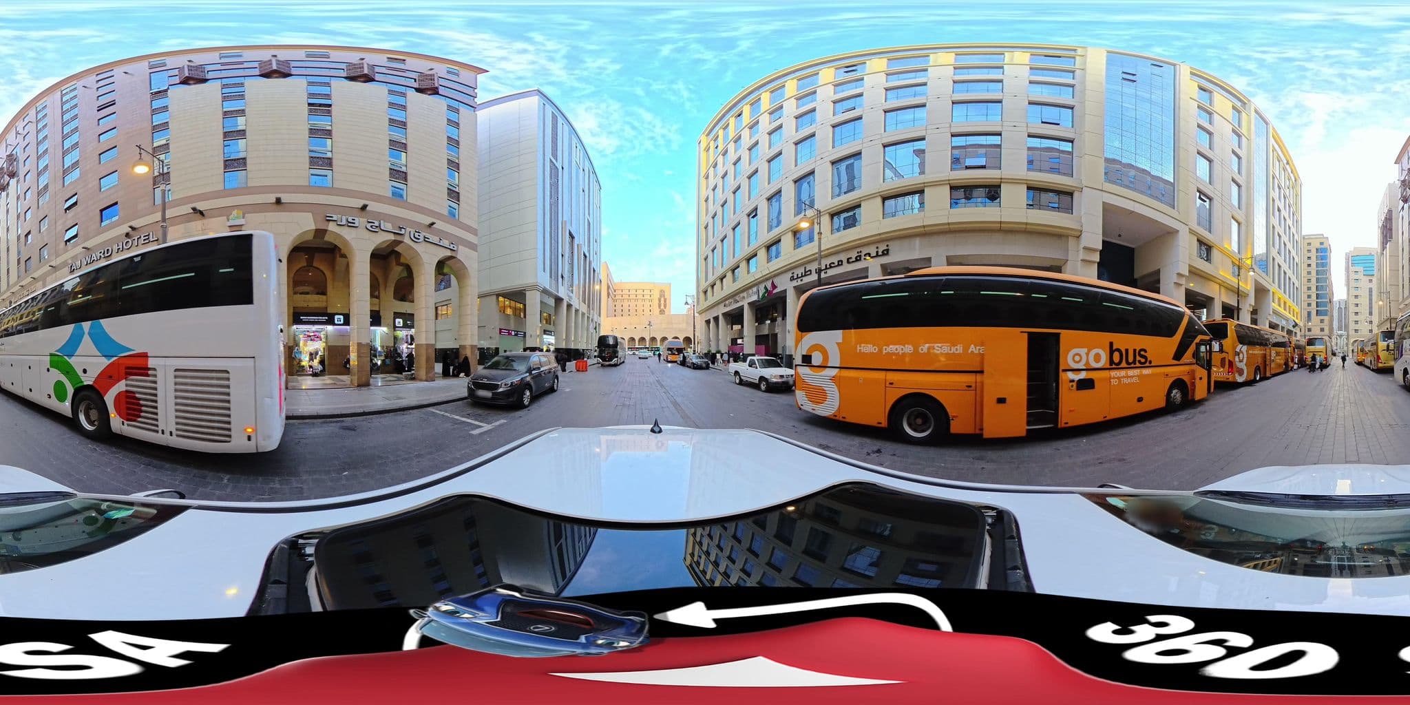 Street view near Maien Taiba Hotel, Madinah — © mahmoud12 (CC BY-SA · Mapillary)