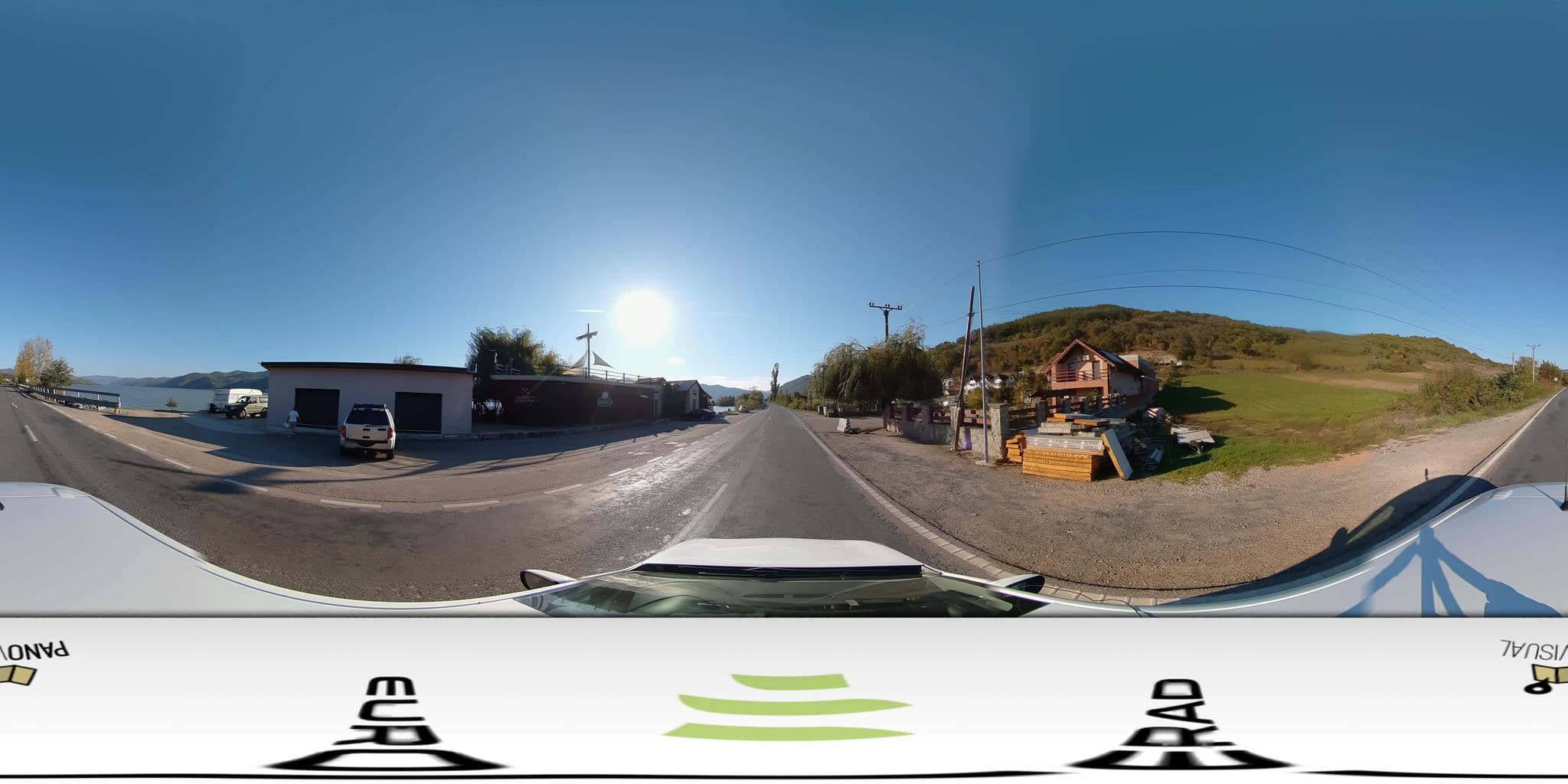 Street view near Pensiunea Caunita, Liubcova — © panovisual (CC BY-SA · Mapillary)