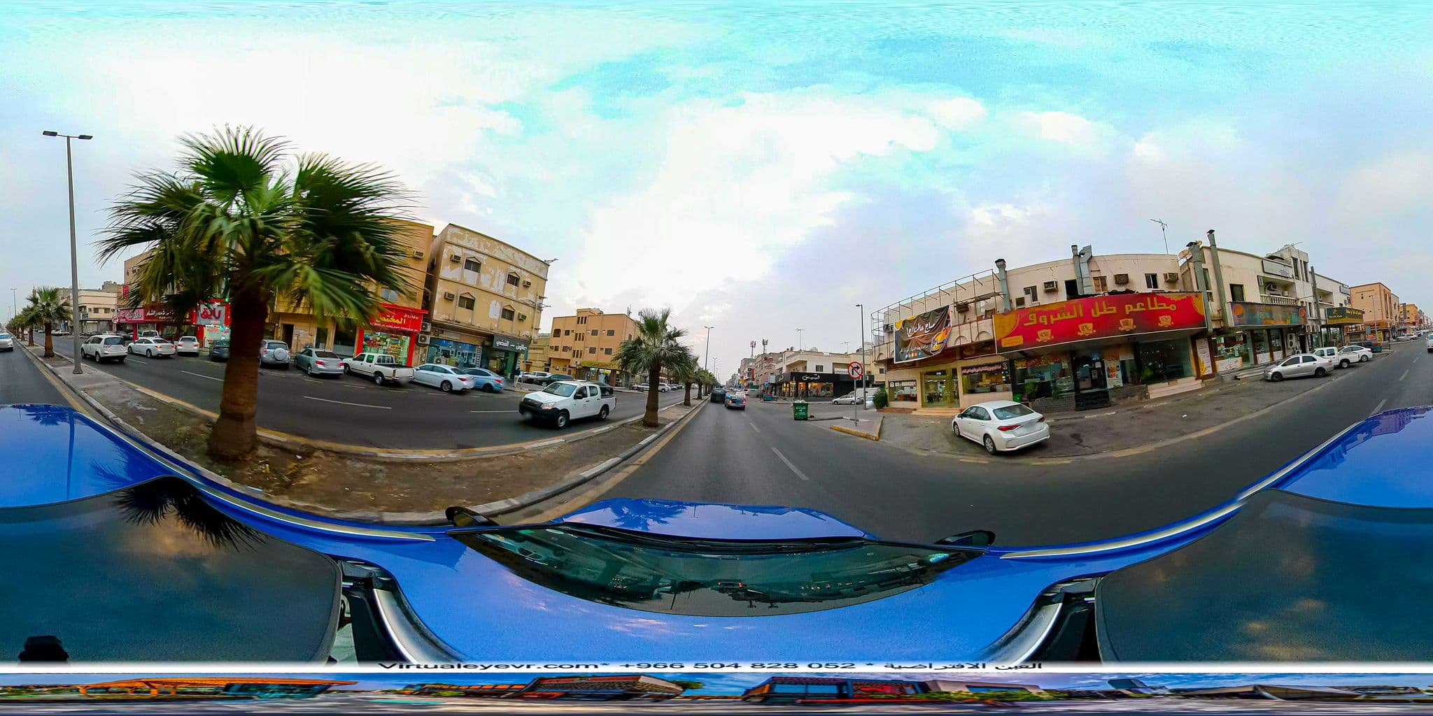 Street view near Masaken Al Sharq Apartments, Thuqbah — © mahmoud12 (CC BY-SA · Mapillary)