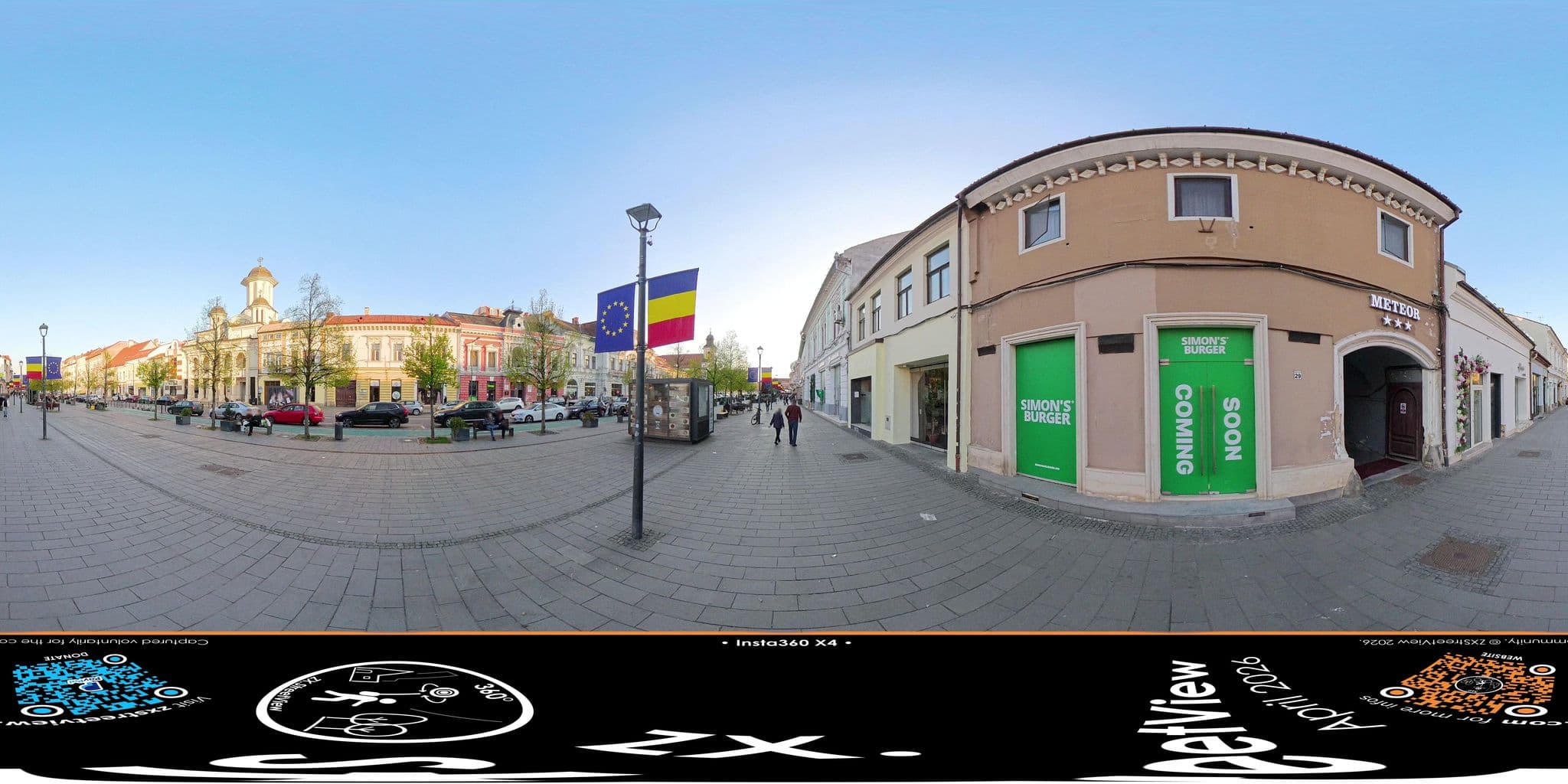 Street view near Hotel Meteor, Cluj-Napoca