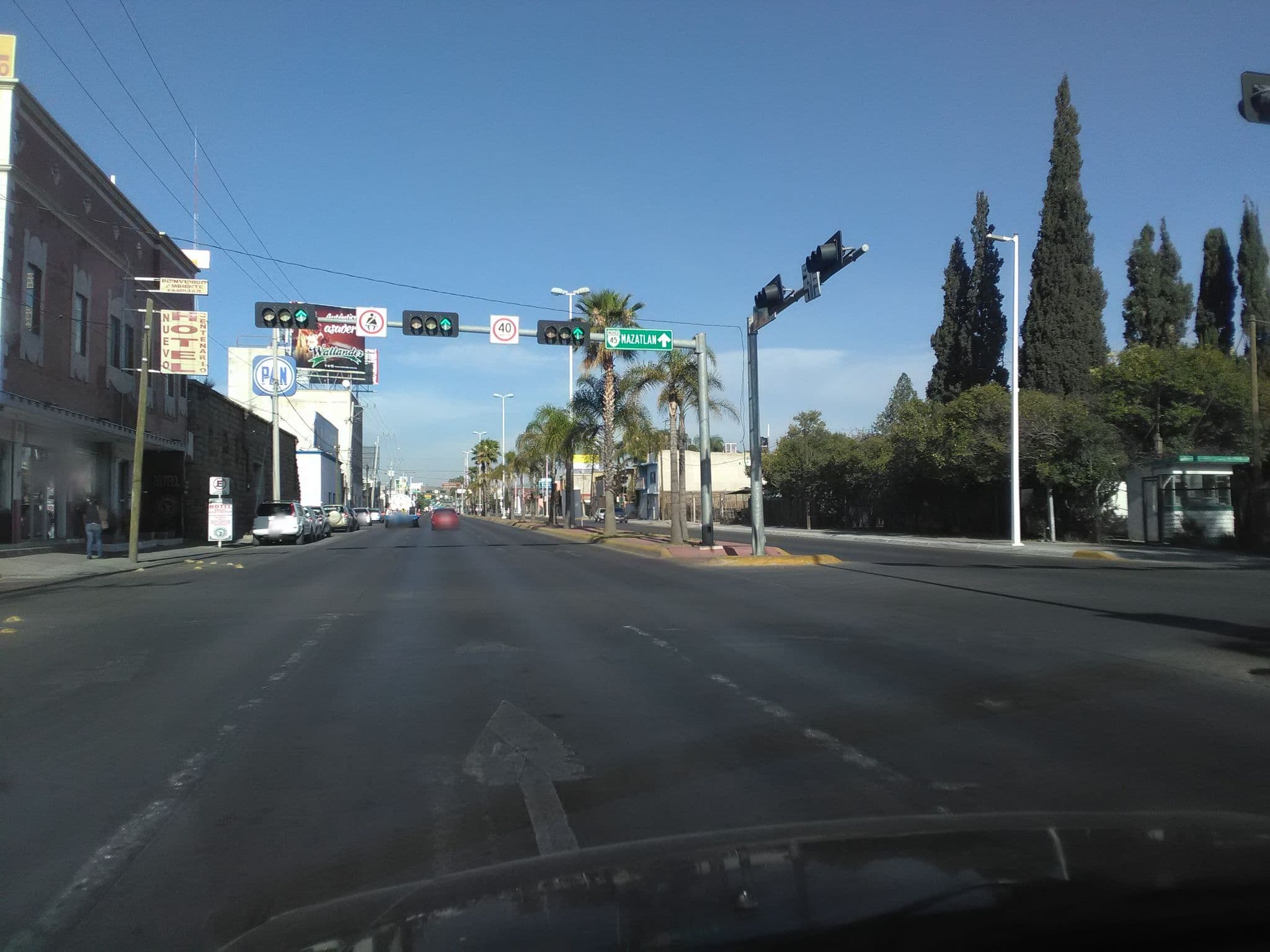 Street view near Hotel Nuevo Centenario, Victoria de Durango — © wjusak (CC BY-SA · Mapillary)