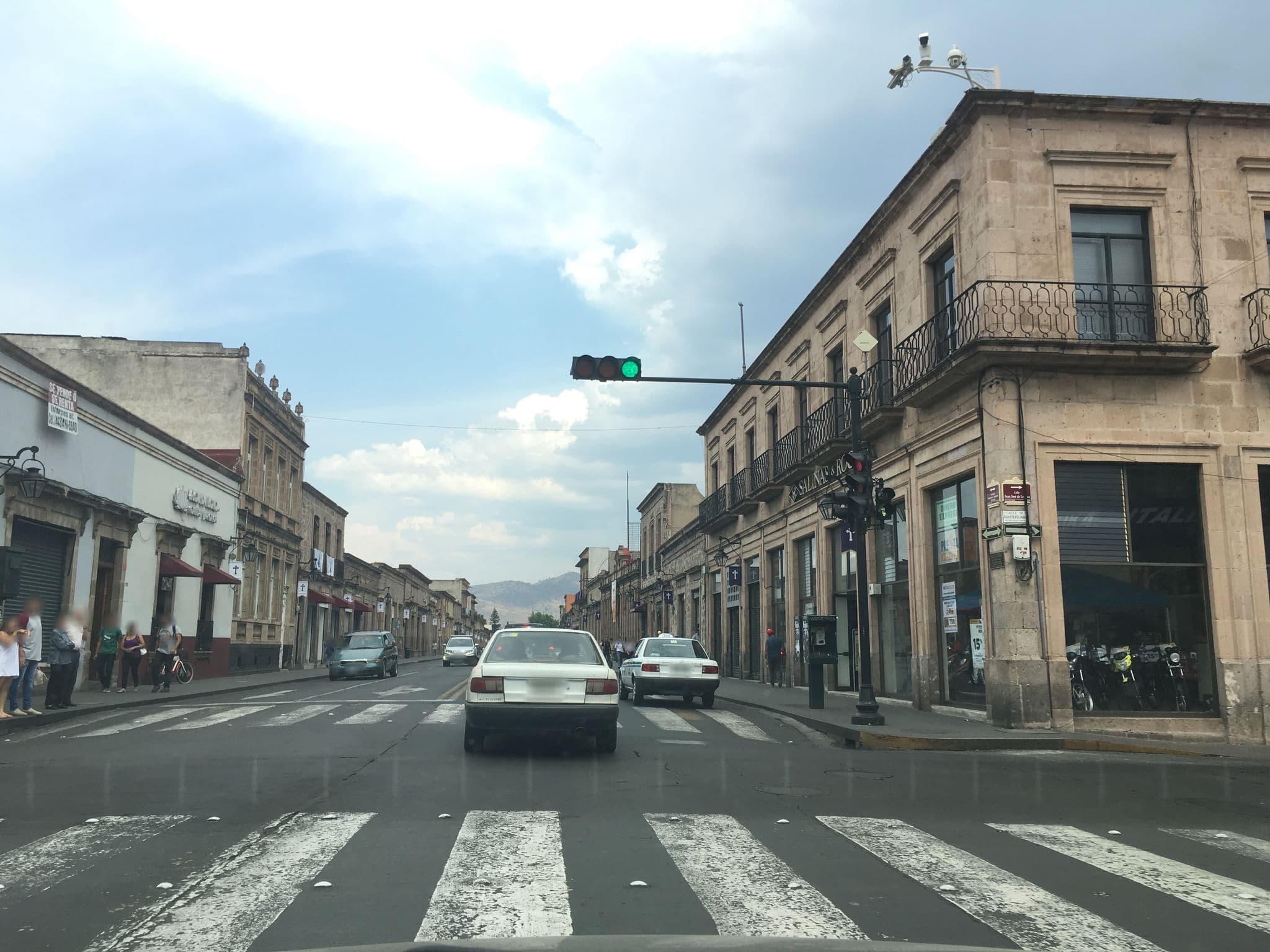 Street view near Hotel Mansion de la Calle Real, Morelia — © nicovargas (CC BY-SA · Mapillary)