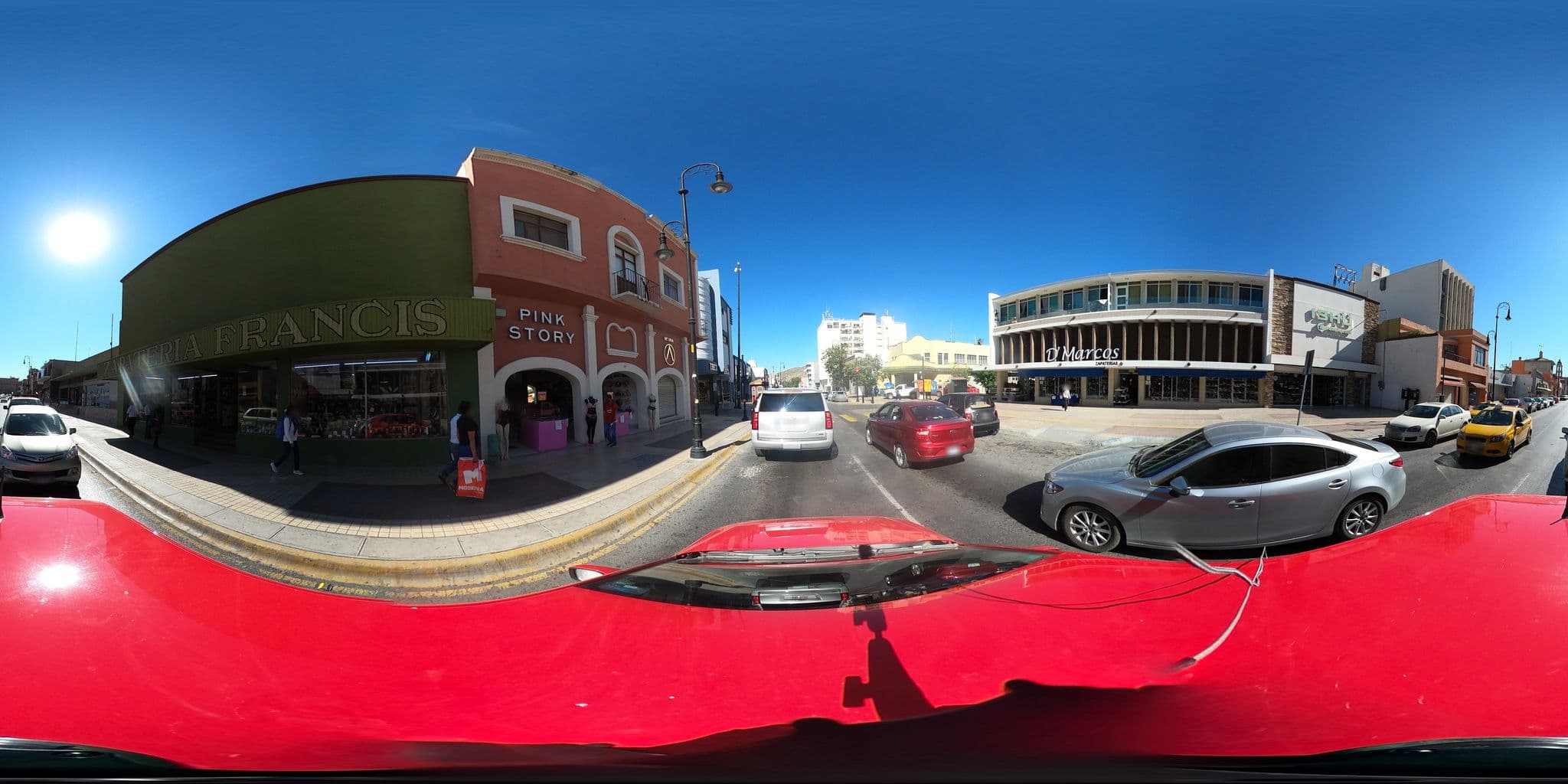 Street view near Hotel Olimpia, Saltillo — © innerpace360 (CC BY-SA · Mapillary)