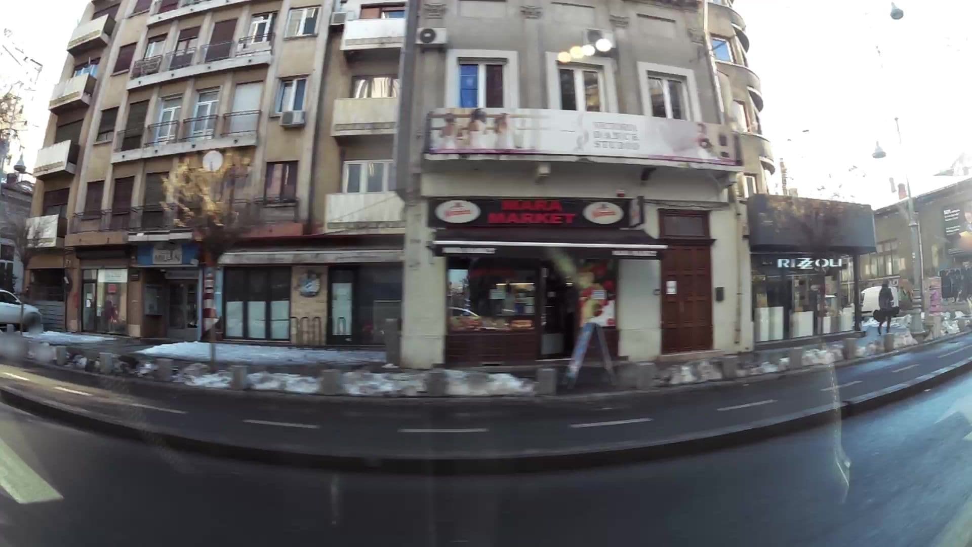 Street view near Victoriei Happy Studio, Bucharest