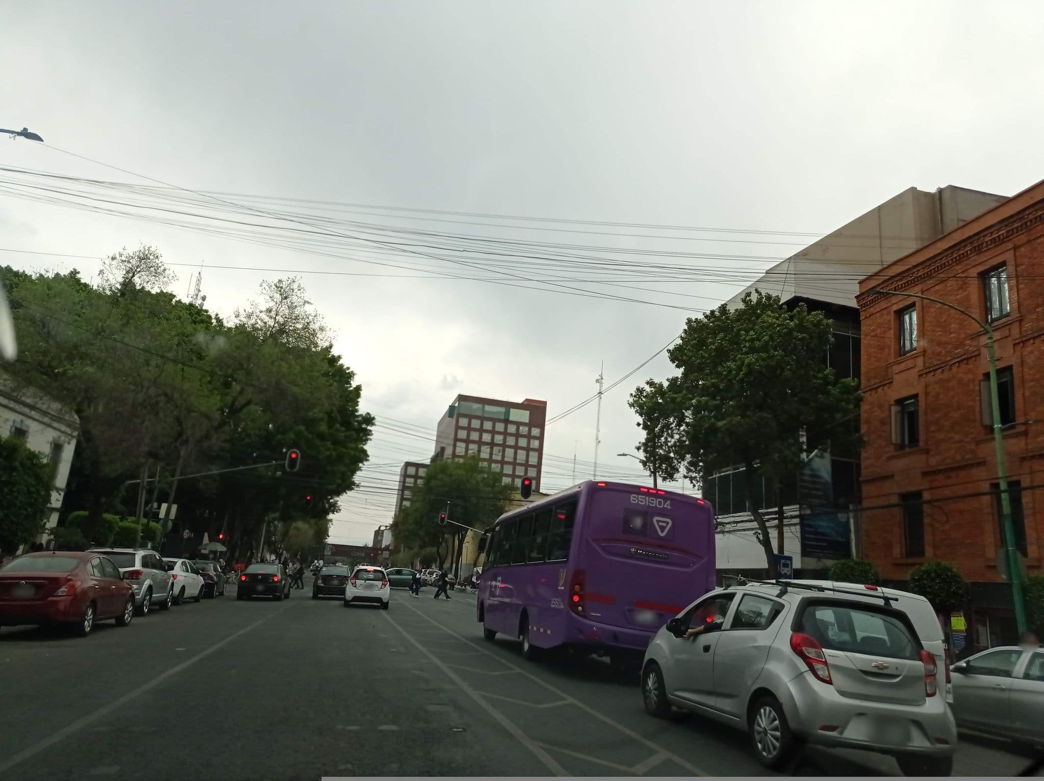 Street view near Hotel Andrade, Mexico City — © protoplasmakid (CC BY-SA · Mapillary)