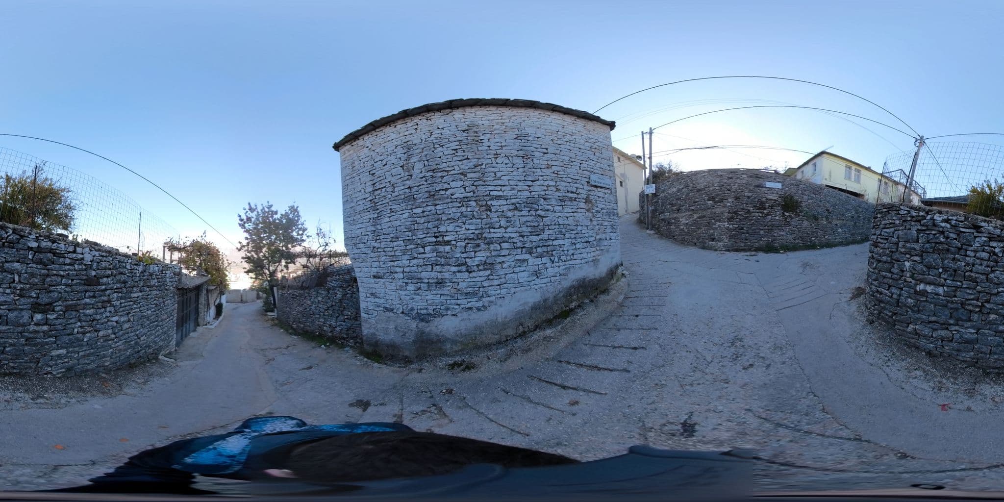 Street view near Tony's Terrace, Gjirokastër — © dkarkasina (CC BY-SA · Mapillary)