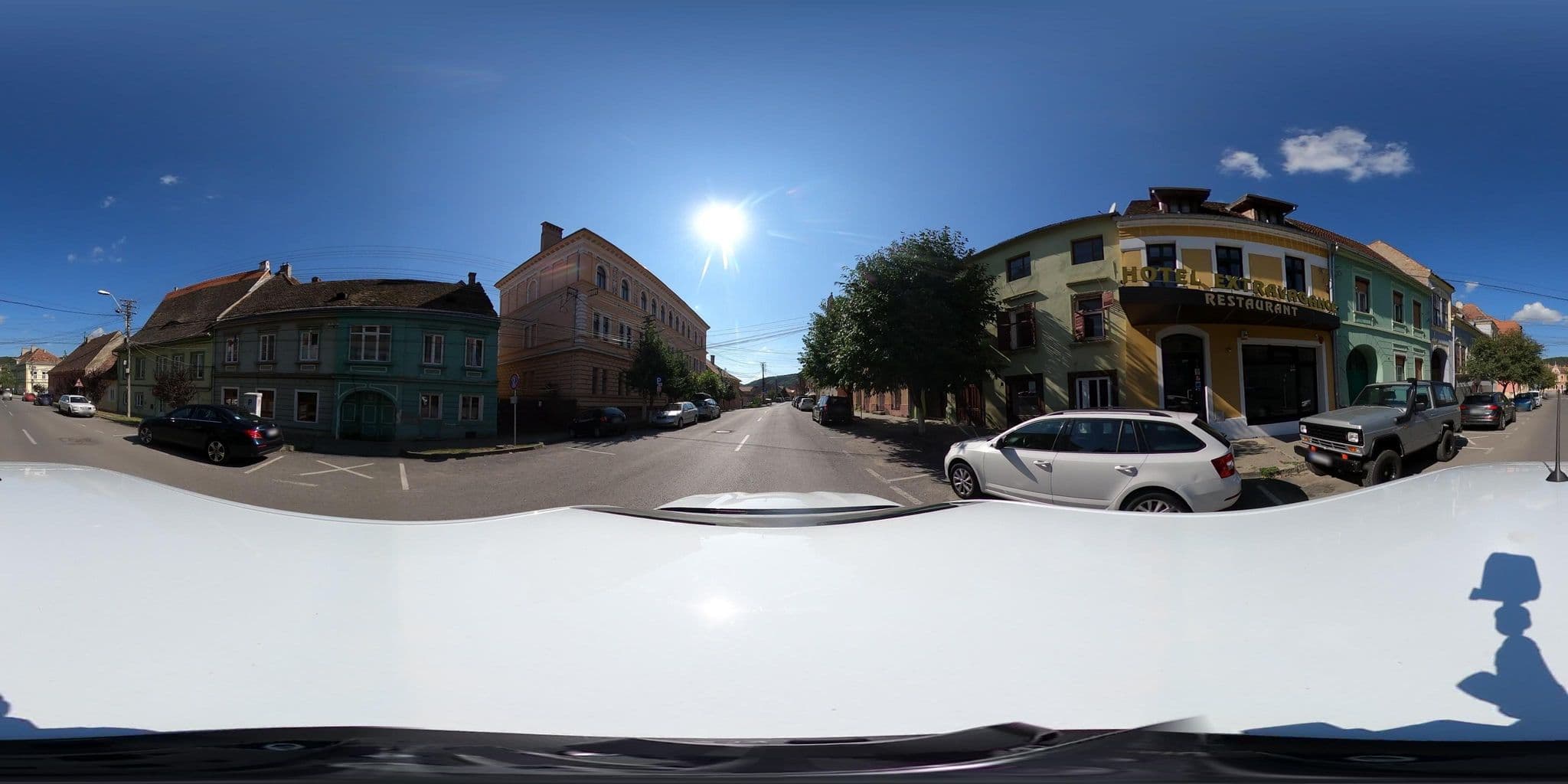 Street view near Hotel restaurant Extravagance, Sighișoara — © Pill0r360 (CC BY-SA · Mapillary)