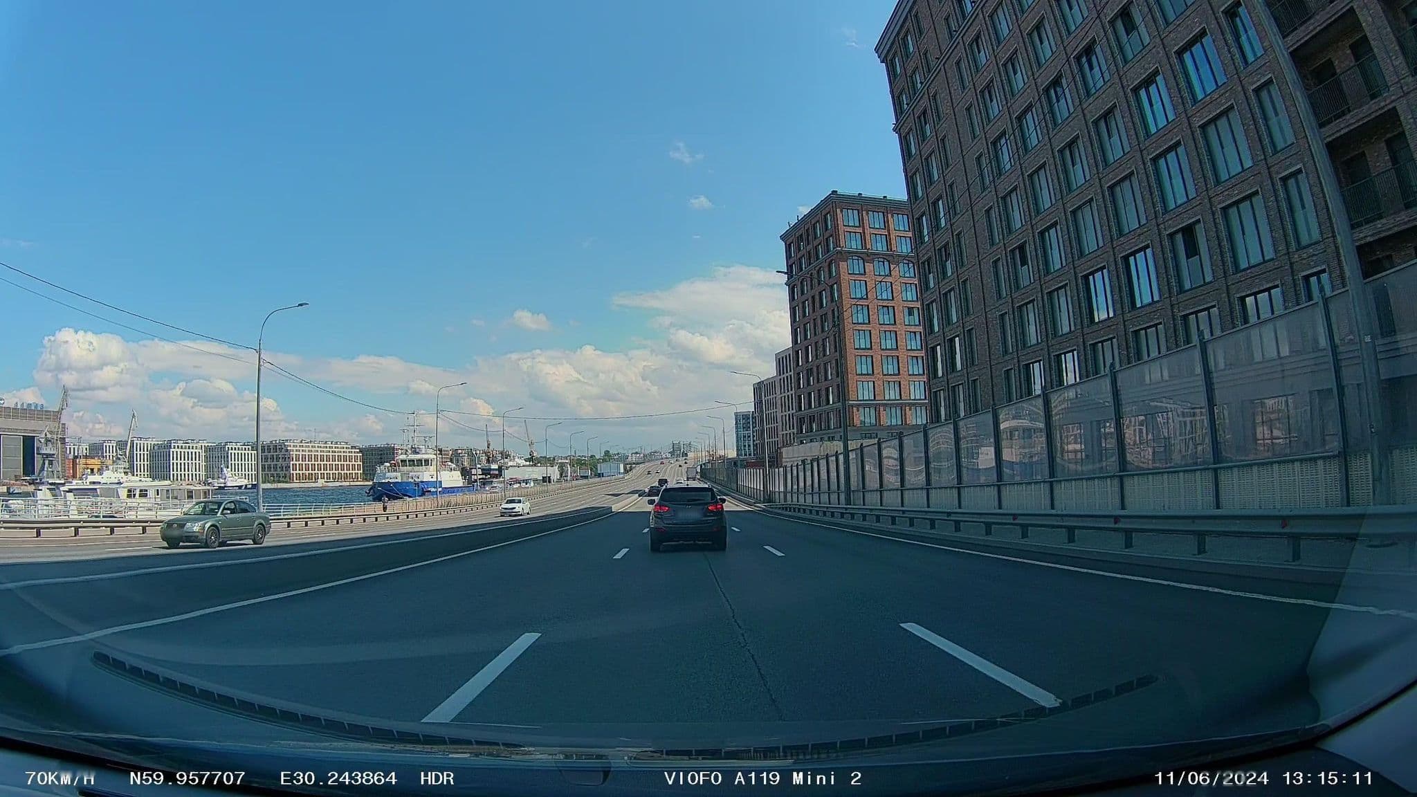 Street view near Docklands aparthotel, Krestovskiy ostrov — © slsmda (CC BY-SA · Mapillary)