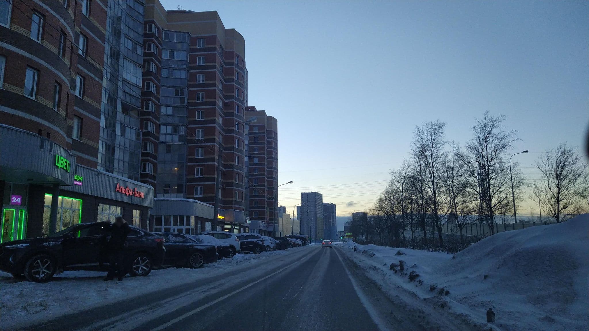 Street view near A-RENT апартаменты, Kupchino — © ser9ei999 (CC BY-SA · Mapillary)