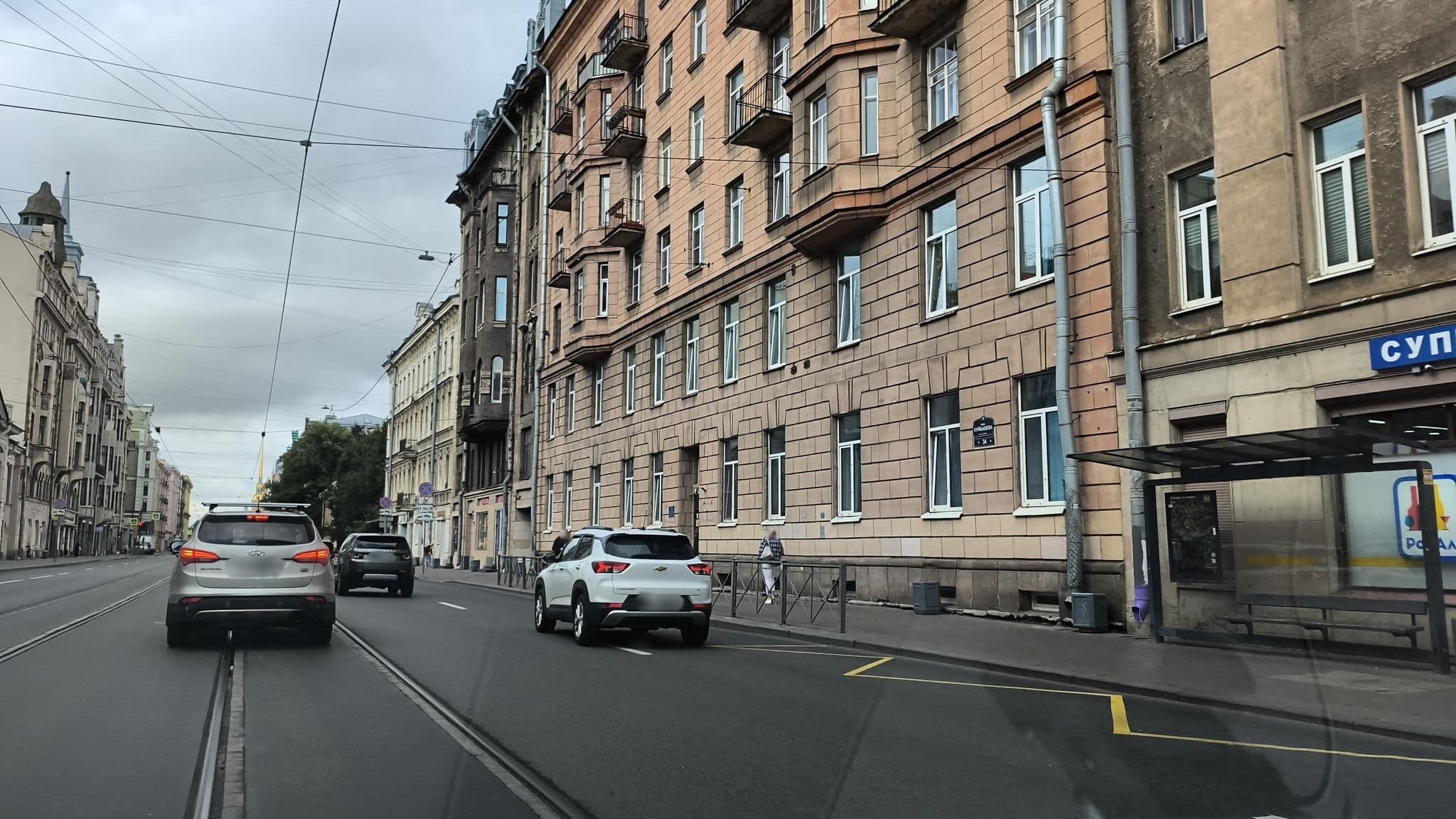 Street view near Миниотель «Аврора Петроградская», Petrogradka — © ser9ei999 (CC BY-SA · Mapillary)