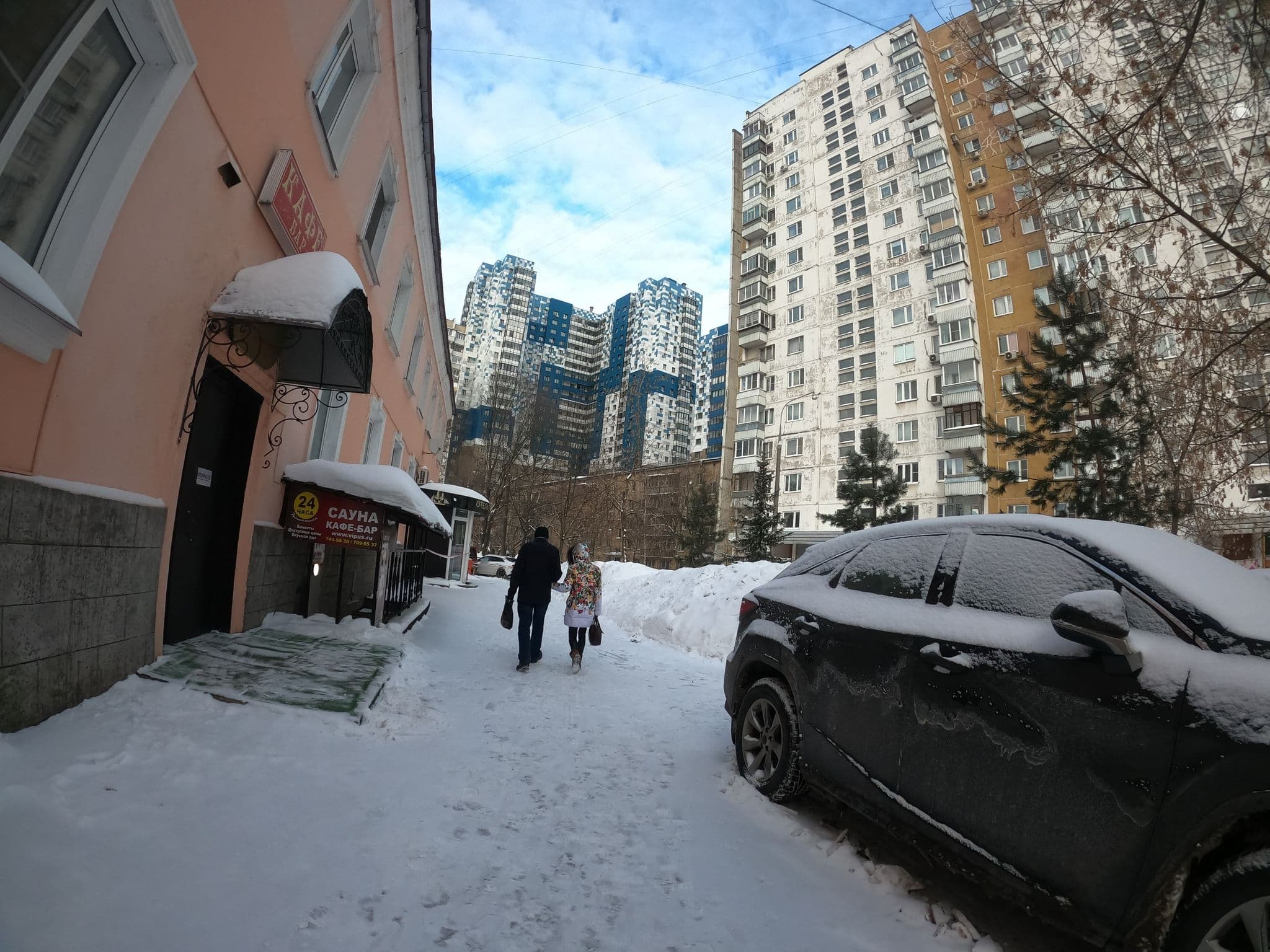 Street view near Гостиница Бригантина, Novokuz’minki — © trolleway (CC BY-SA · Mapillary)