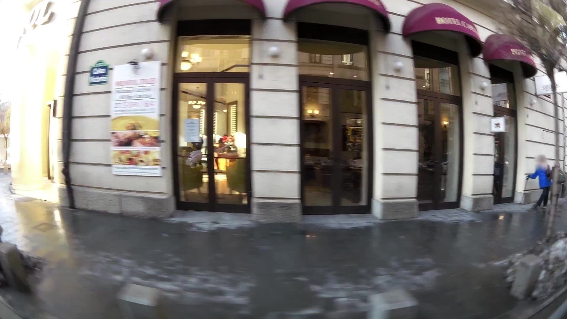 Street view near Hotel Capitol, Bucharest