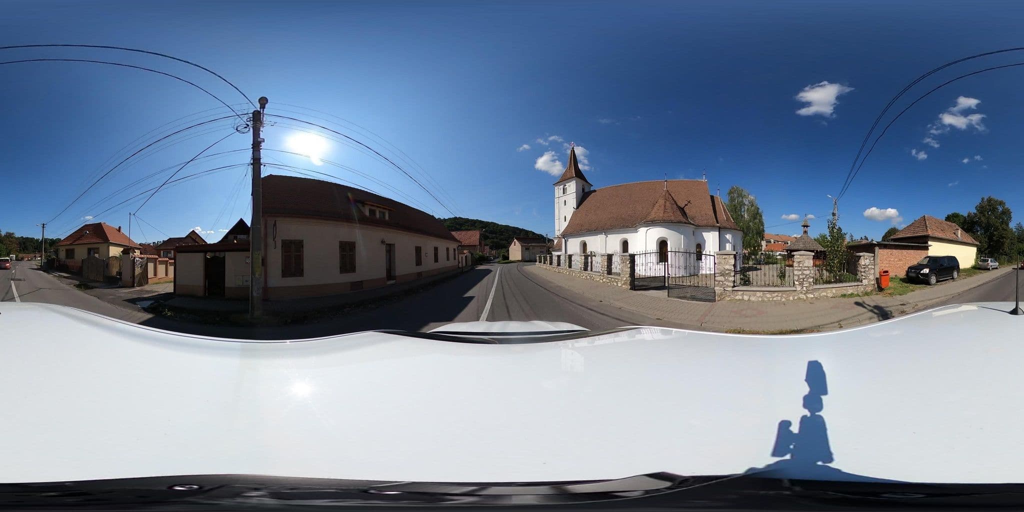 Street view near Pensiune Carolina House, Sighișoara — © Pill0r360 (CC BY-SA · Mapillary)