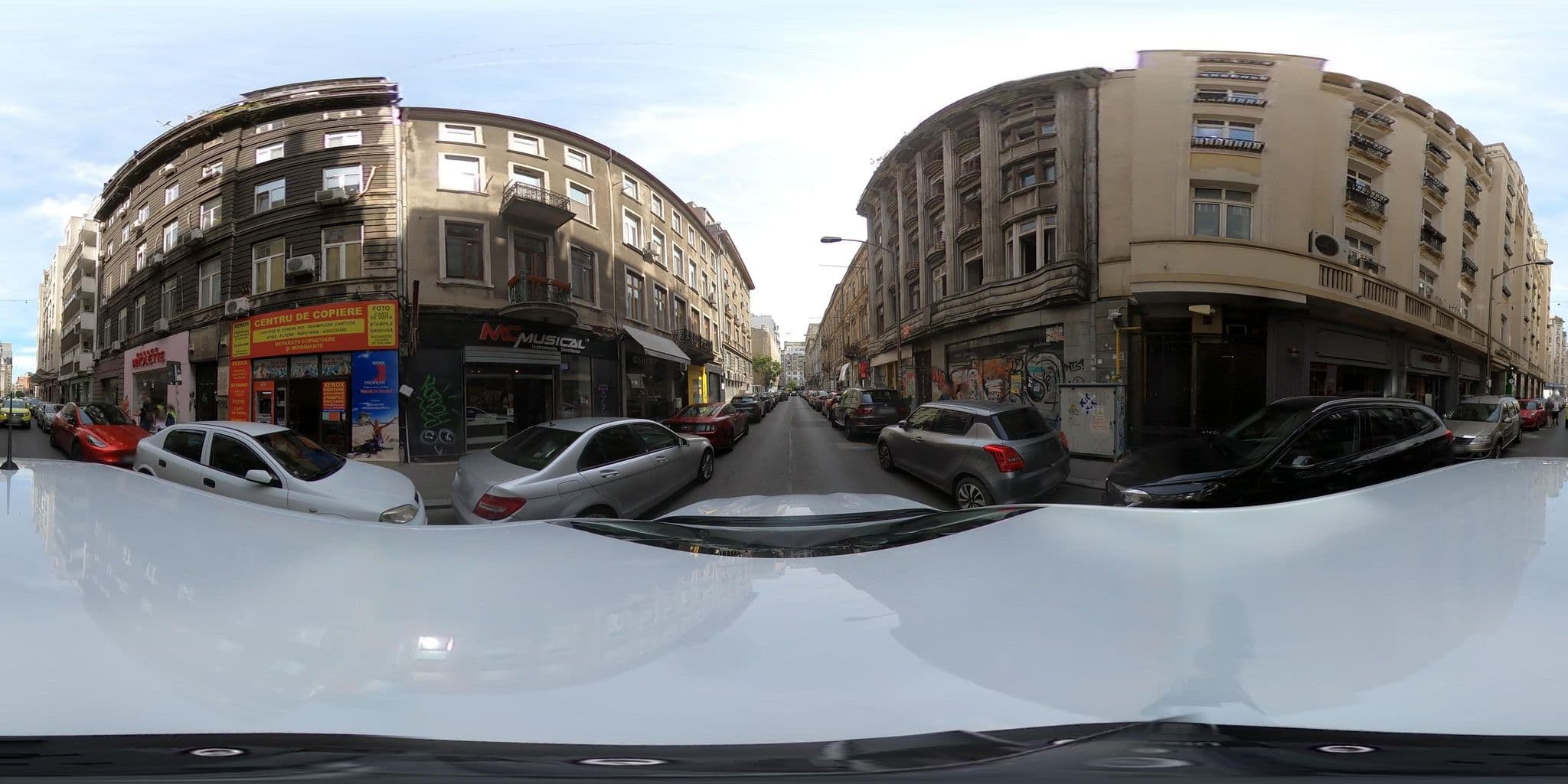Street view near Bucur Accomodation, Bucharest — © Pill0r360 (CC BY-SA · Mapillary)