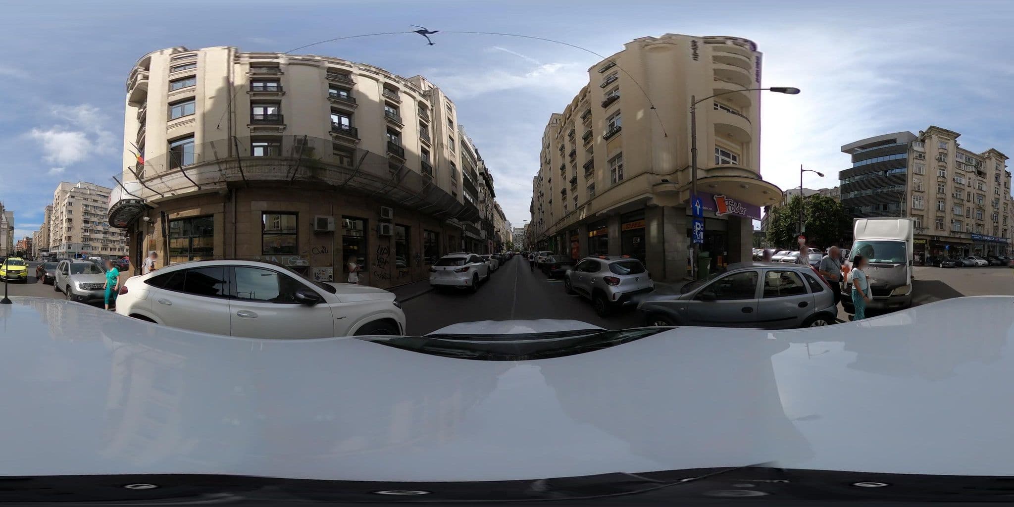 Street view near Caesar's Downtown Apart Hotel, Bucharest — © Pill0r360 (CC BY-SA · Mapillary)