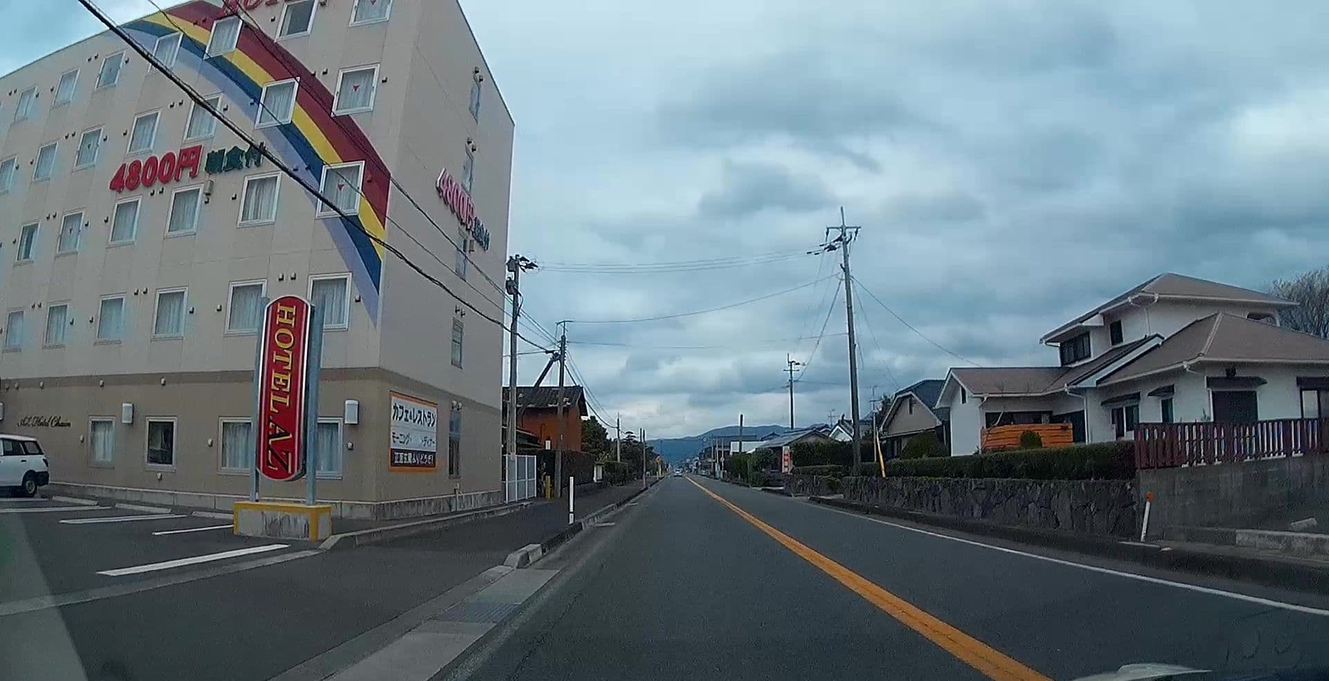 Street view near Hotel AZ 鹿児島出水店, Akune — © caesium (CC BY-SA · Mapillary)