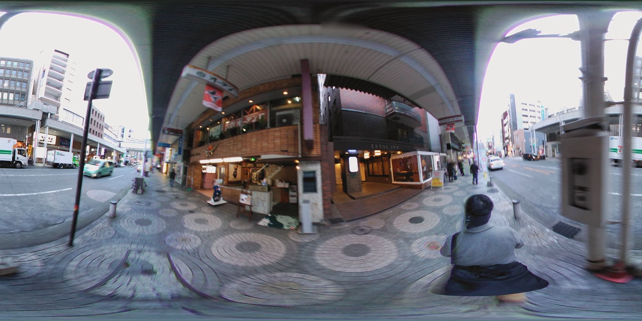 Street view near エクストールイン熊本銀座通, Kumamoto — © mura (CC BY-SA · Mapillary)