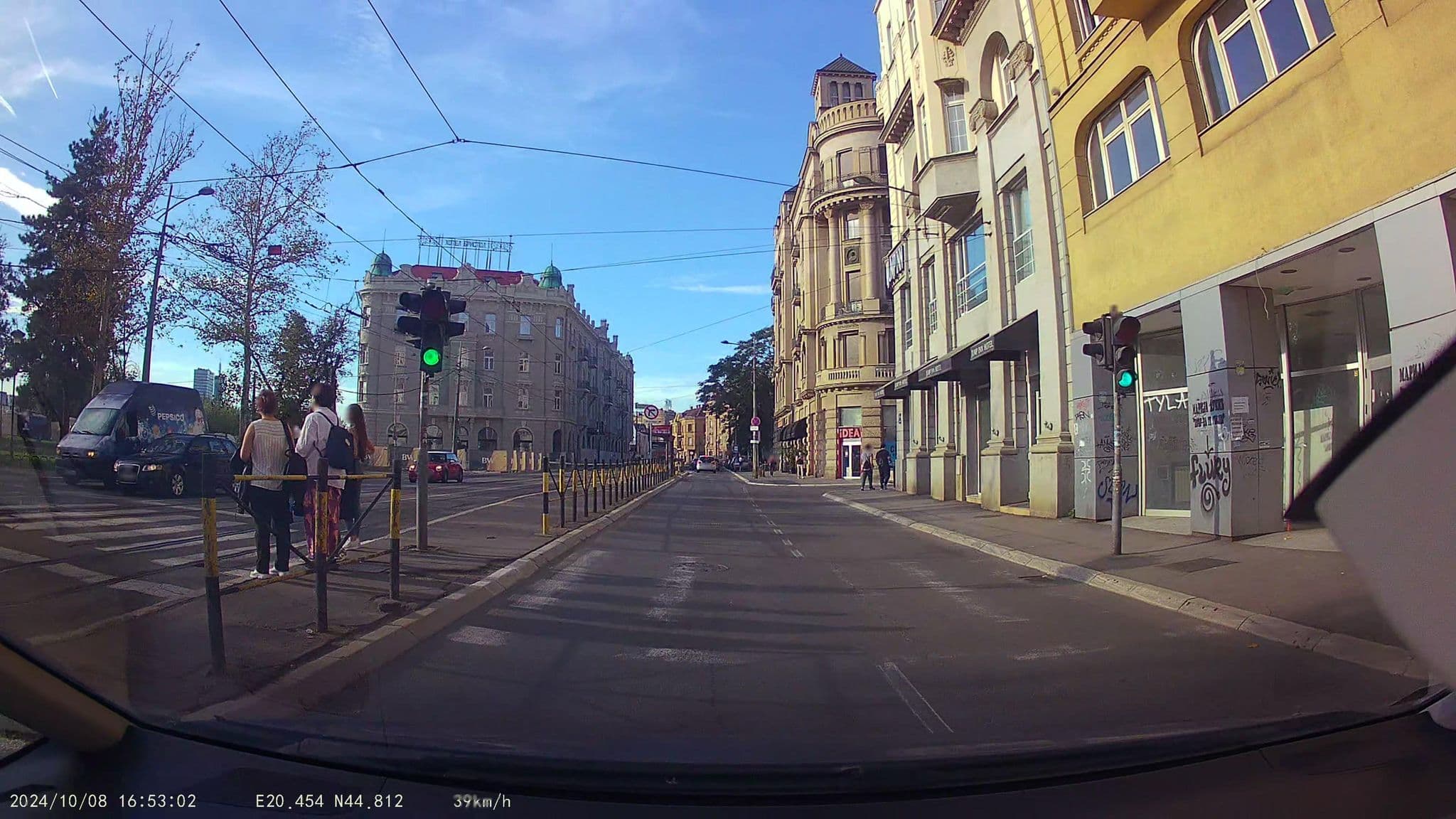 Street view near Jump Inn Hotel, Belgrade