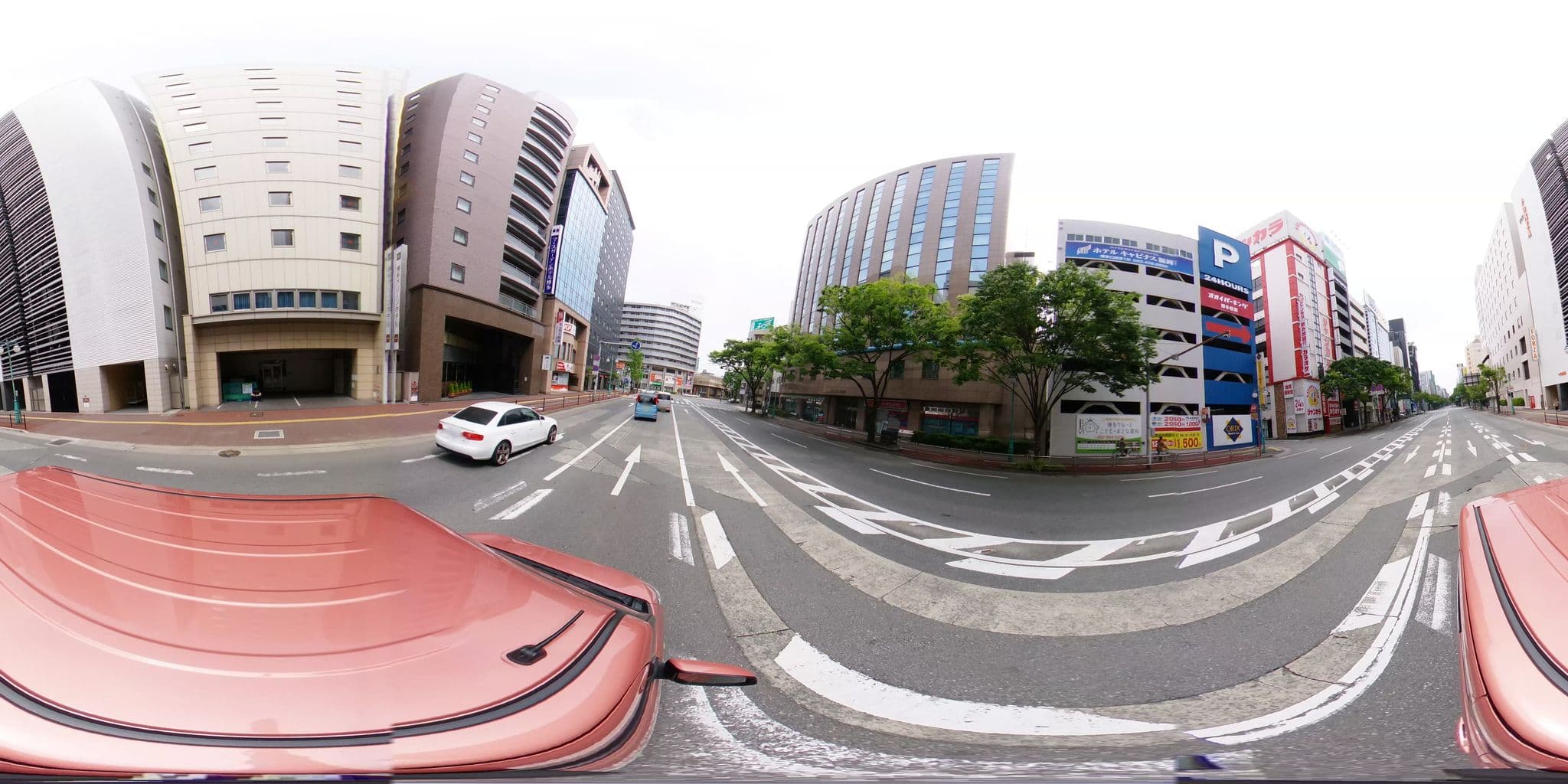 Street view near ホテルフォルツァ博多駅筑紫口I (Hotel Forza Hakataeki Chikushi Guchi I), Fukuoka — © potaro67v (CC BY-SA · Mapillary)
