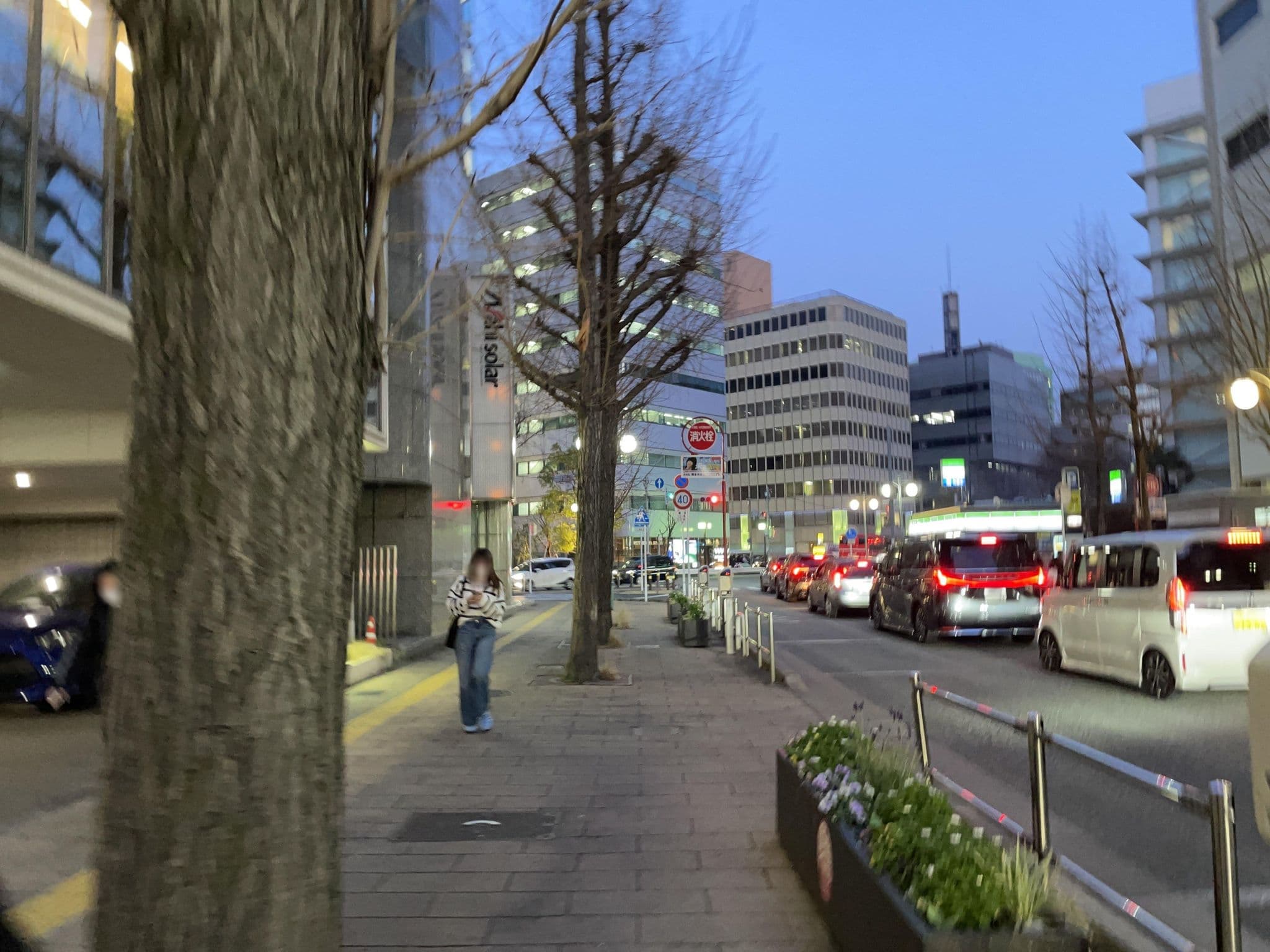 Street view near ホテルウィングインターナショナル 博多新幹線口, Fukuoka — © alt9800 (CC BY-SA · Mapillary)