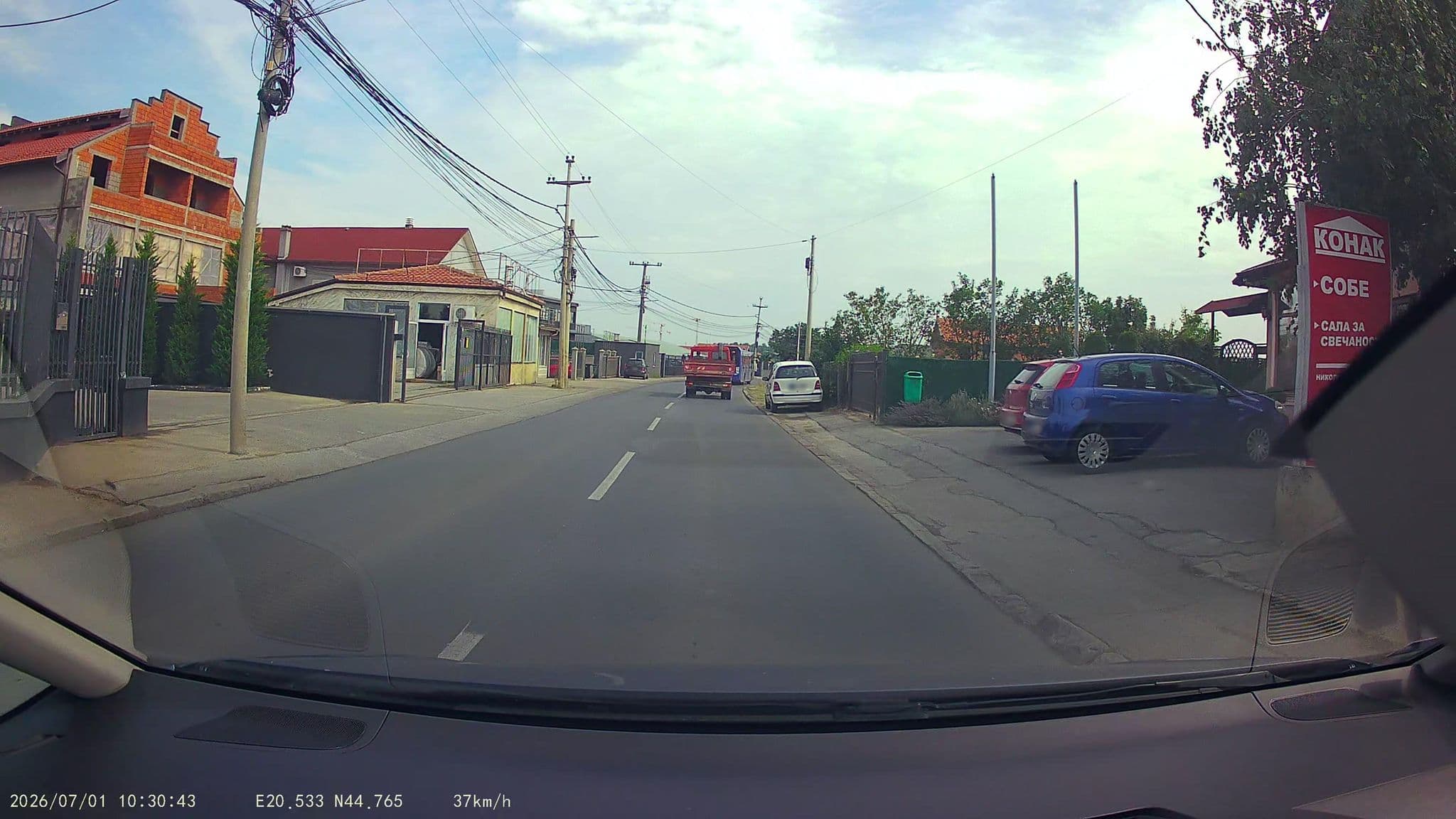 Street view near Konak, Jajinci — © pmilanovic (CC BY-SA · Mapillary)