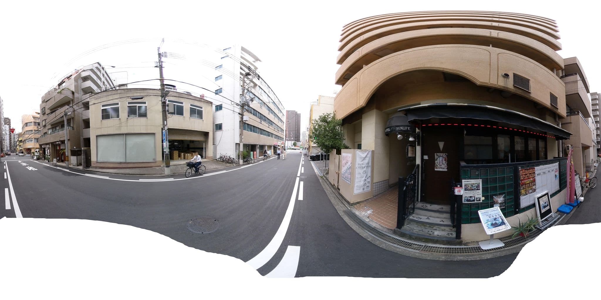 Street view near ホテルサンライフ, Osaka — © okadatsuneo (CC BY-SA · Mapillary)