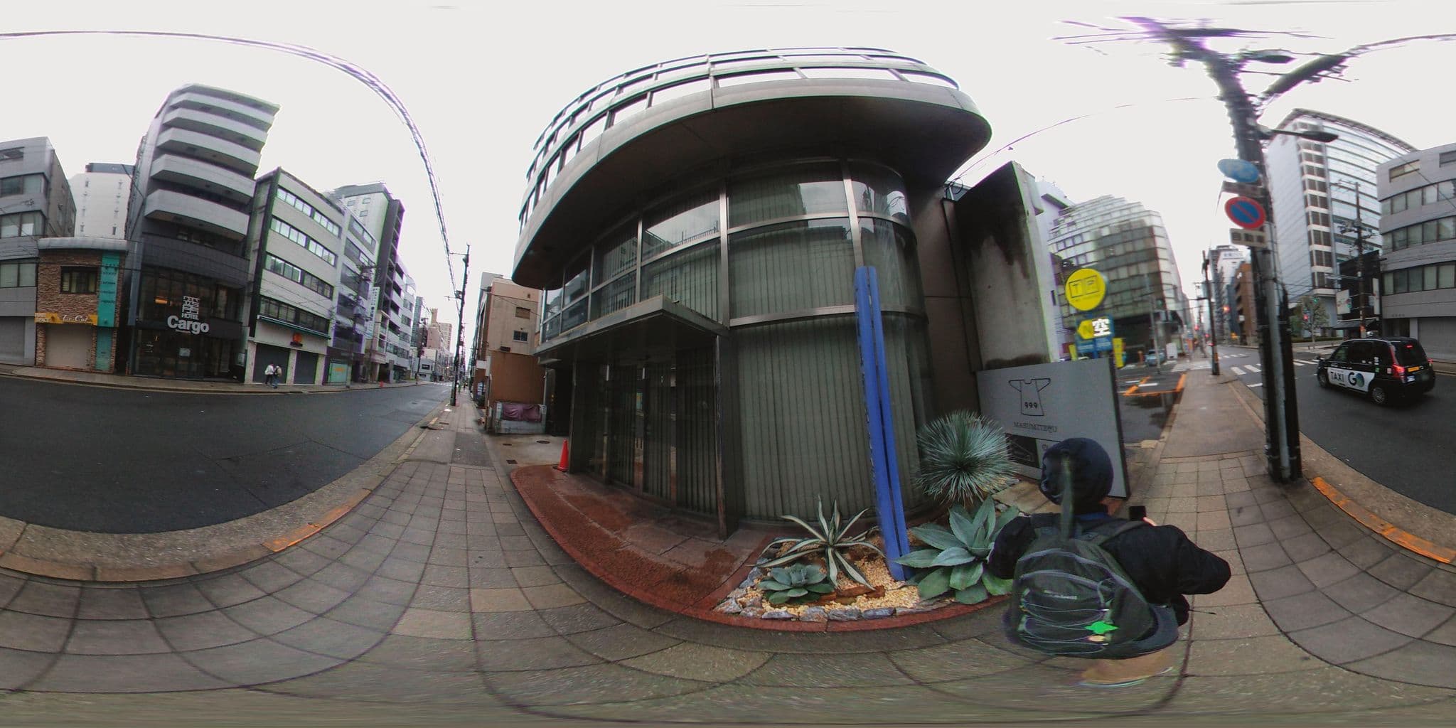Street view near ホテルカーゴ　心斎橋, Osaka — © mura (CC BY-SA · Mapillary)