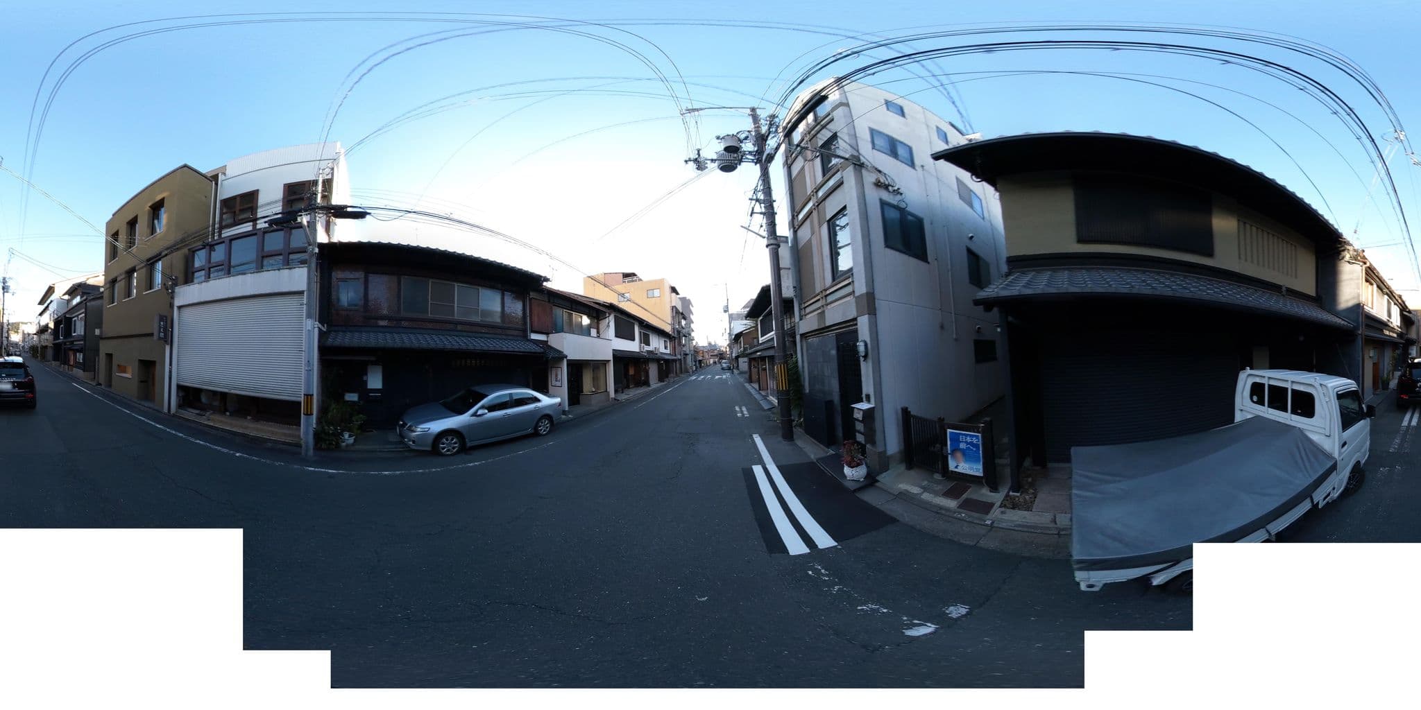 Street view near 町家レジデンスイン 有済はとば庵, Kyoto — © okadatsuneo (CC BY-SA · Mapillary)