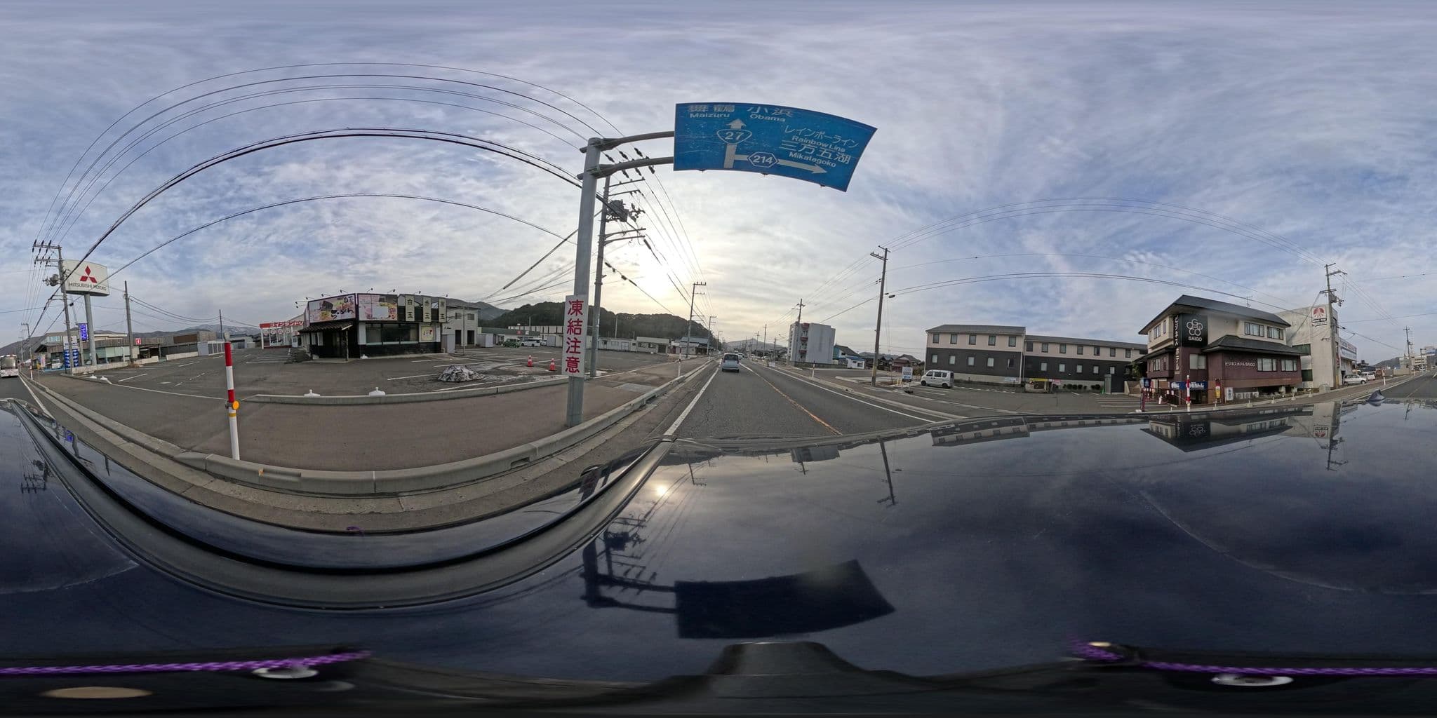 Street view near Business Hotel Saigo, Sugahama — © yumechan (CC BY-SA · Mapillary)