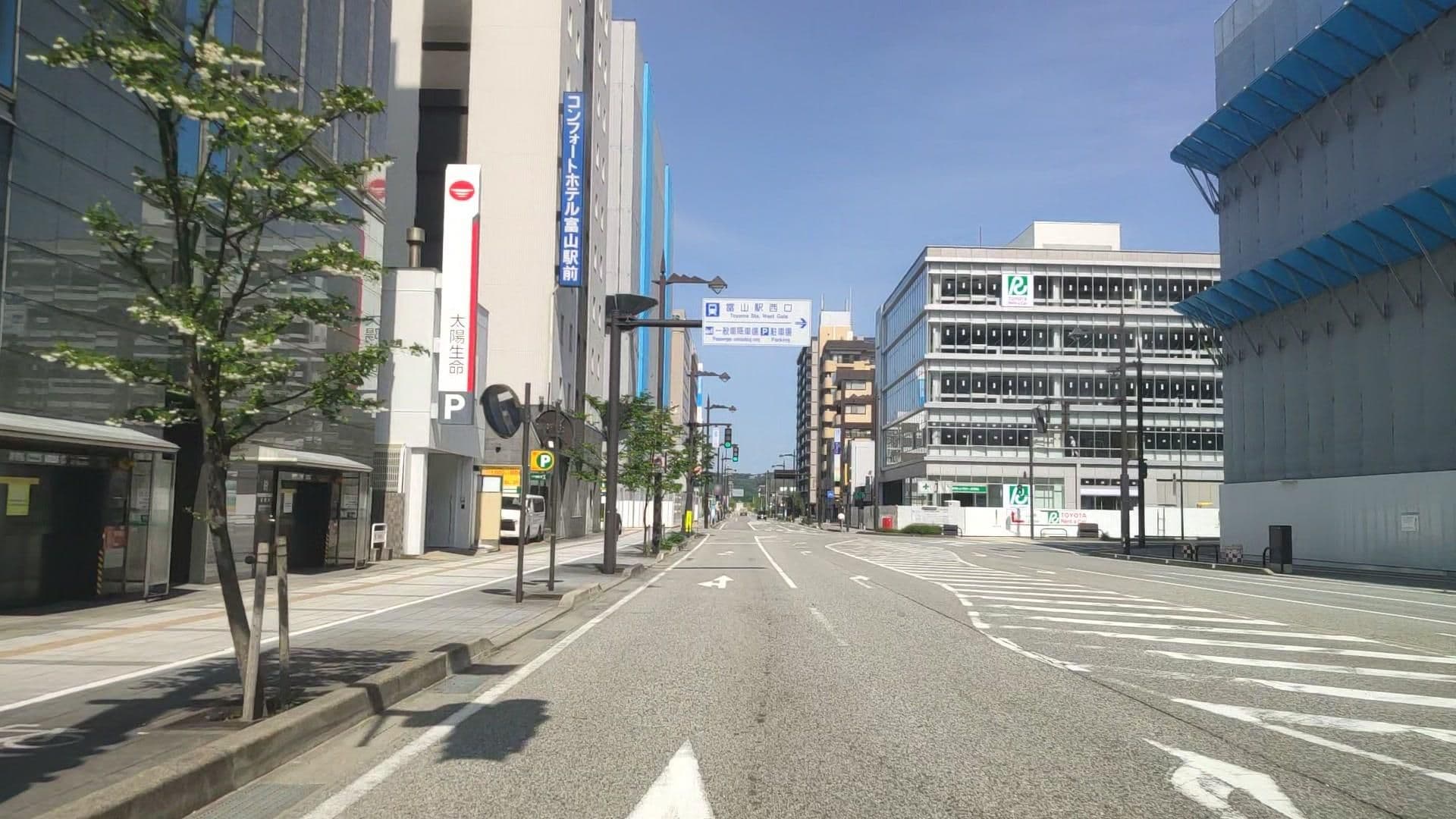 Street view near ホテル立山アネックス, Toyama — © drivephotograph (CC BY-SA · Mapillary)