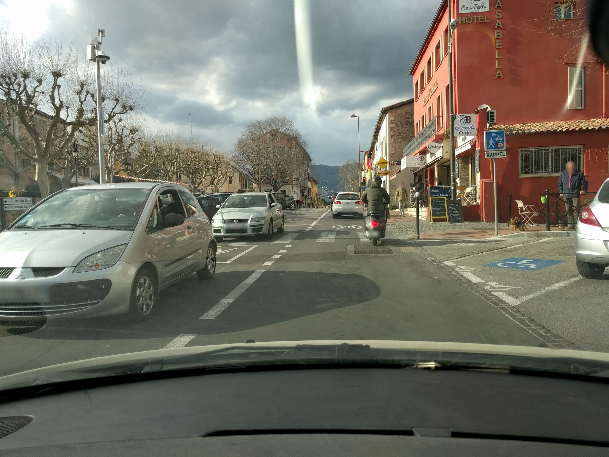 Street view near Hôtel CasaBella, Mouans-Sartoux — © baptistemm (CC BY-SA · Mapillary)