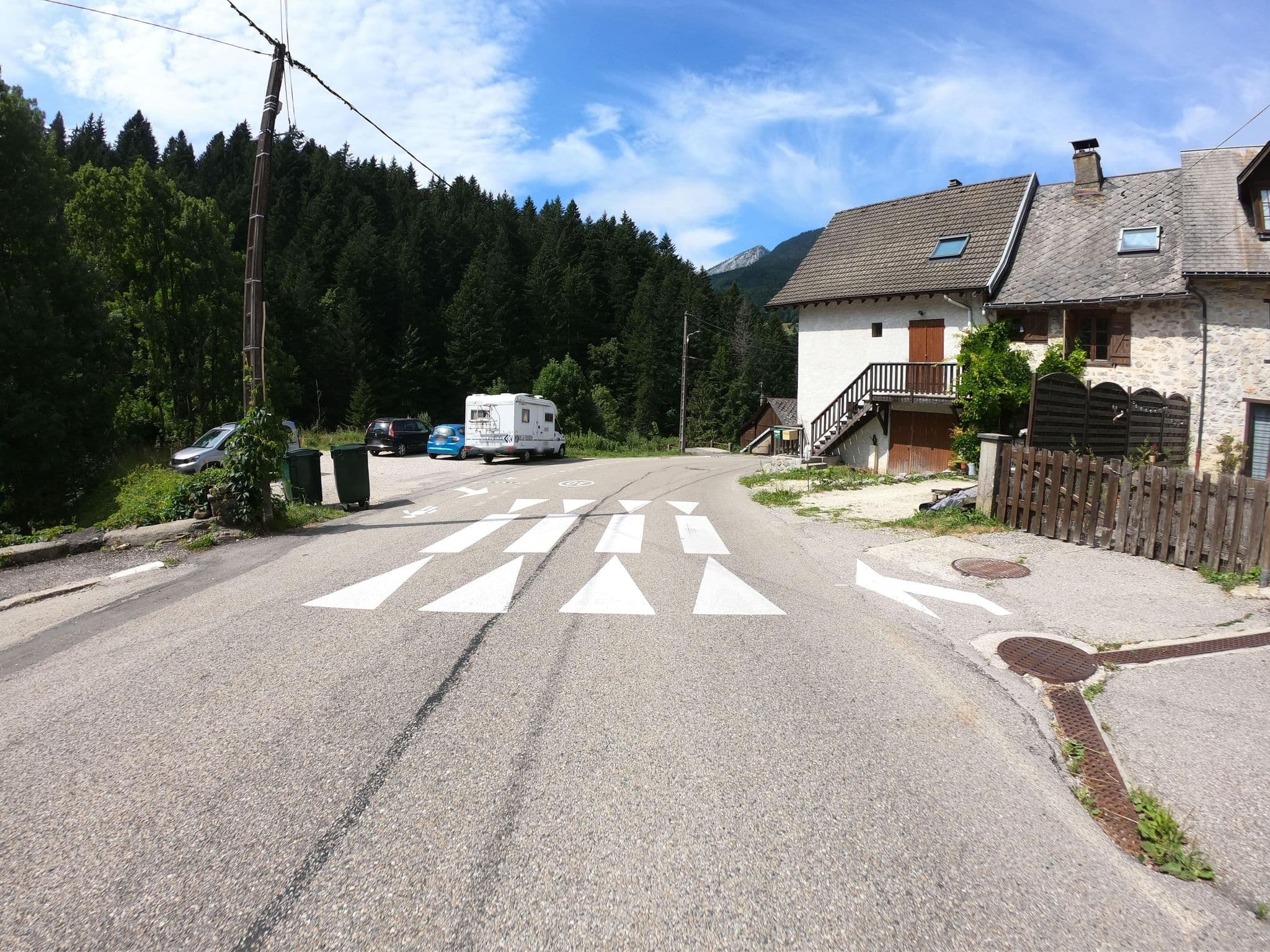 Street view near Gite d'étape des 4 chemins, Saint-Hilaire — © joostjakob (CC BY-SA · Mapillary)