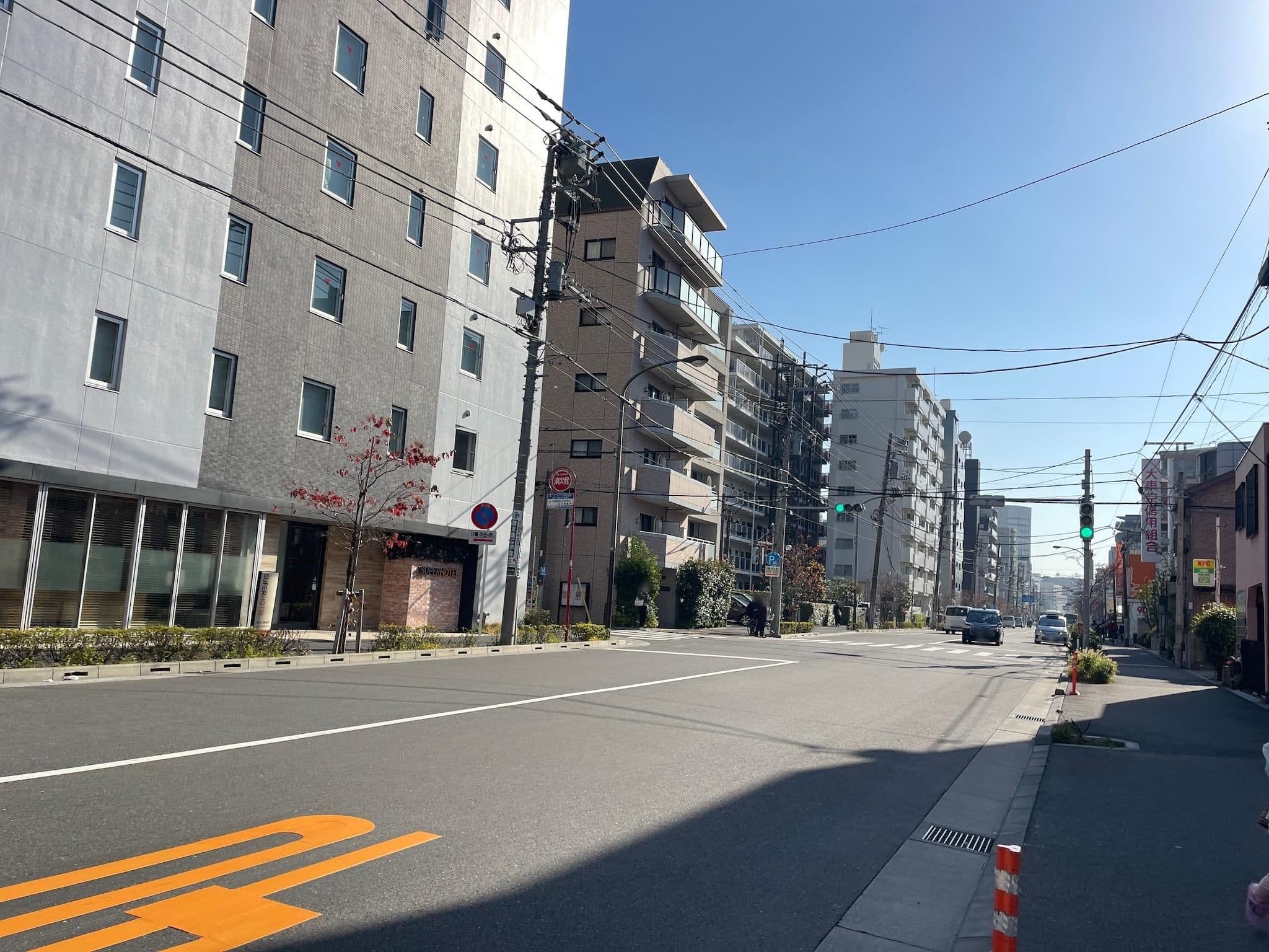 Street view near スーパーホテル品川・青物横丁, Tennōzu — © musashino5 (CC BY-SA · Mapillary)