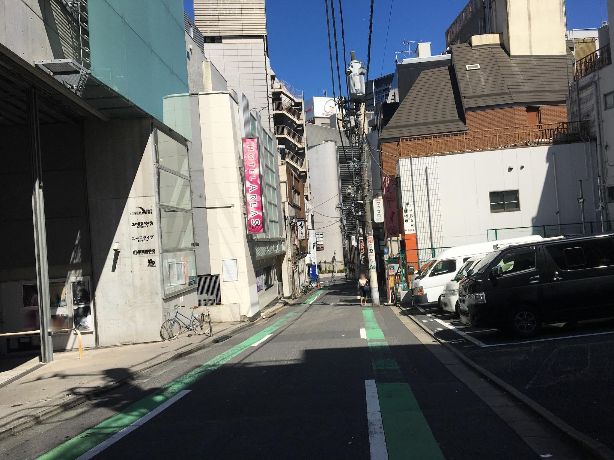 Street view near ホテルリオス渋谷, Sakuragaokachō — © musashino5 (CC BY-SA · Mapillary)