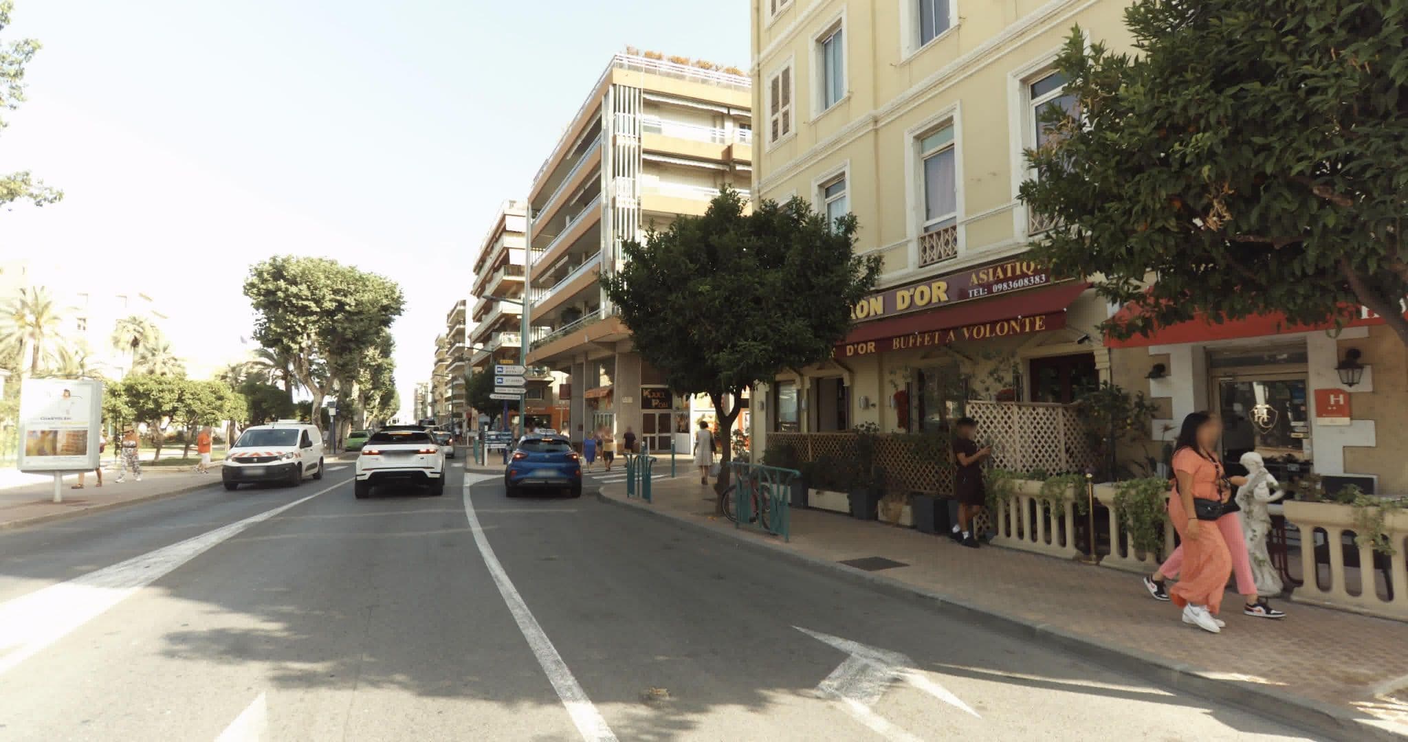 Street view near Claridge's Hôtel, Menton — © sogefi (CC BY-SA · Mapillary)
