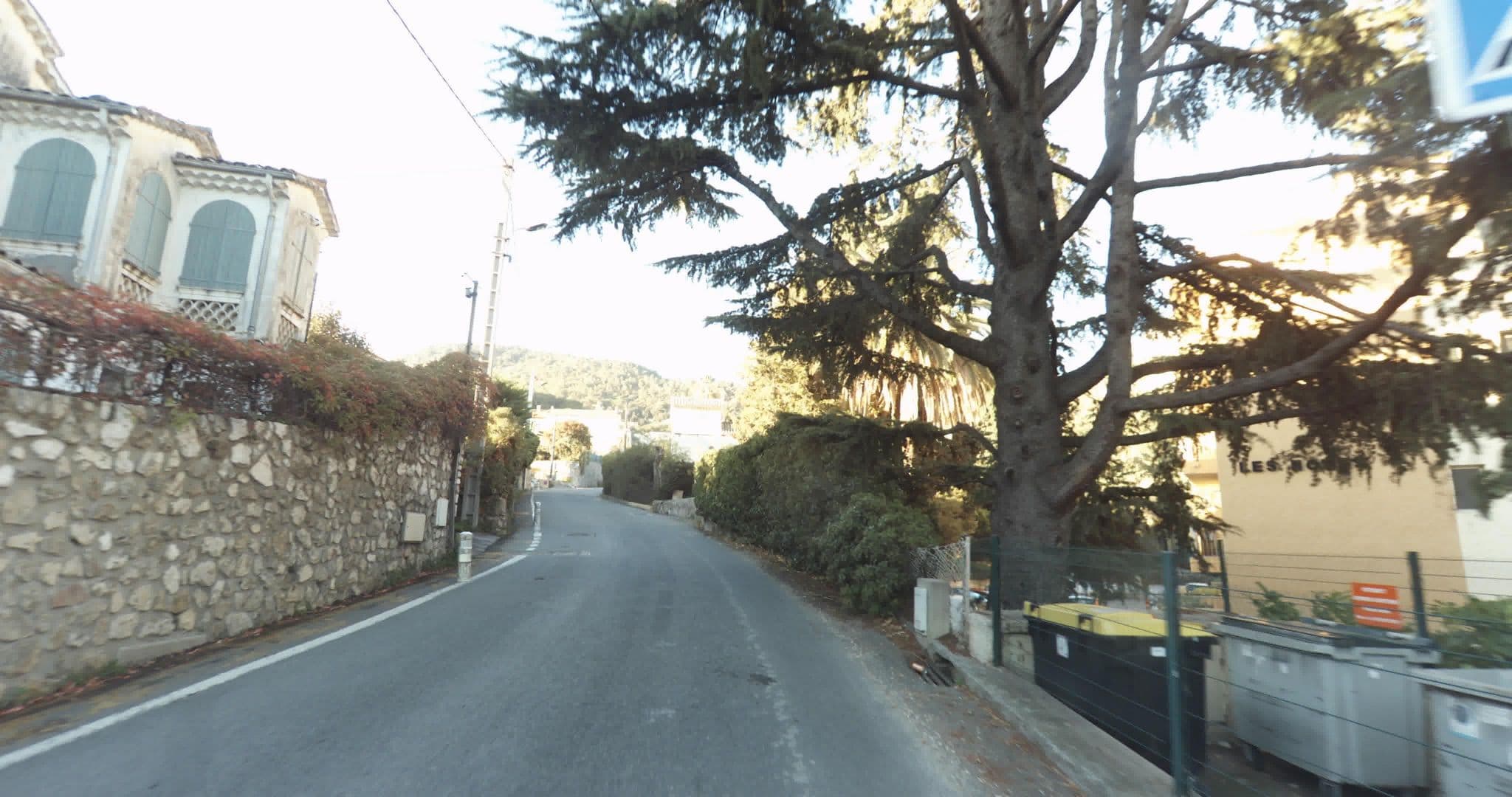 Street view near Studio with stunning views/parking, Vence — © sogefi (CC BY-SA · Mapillary)