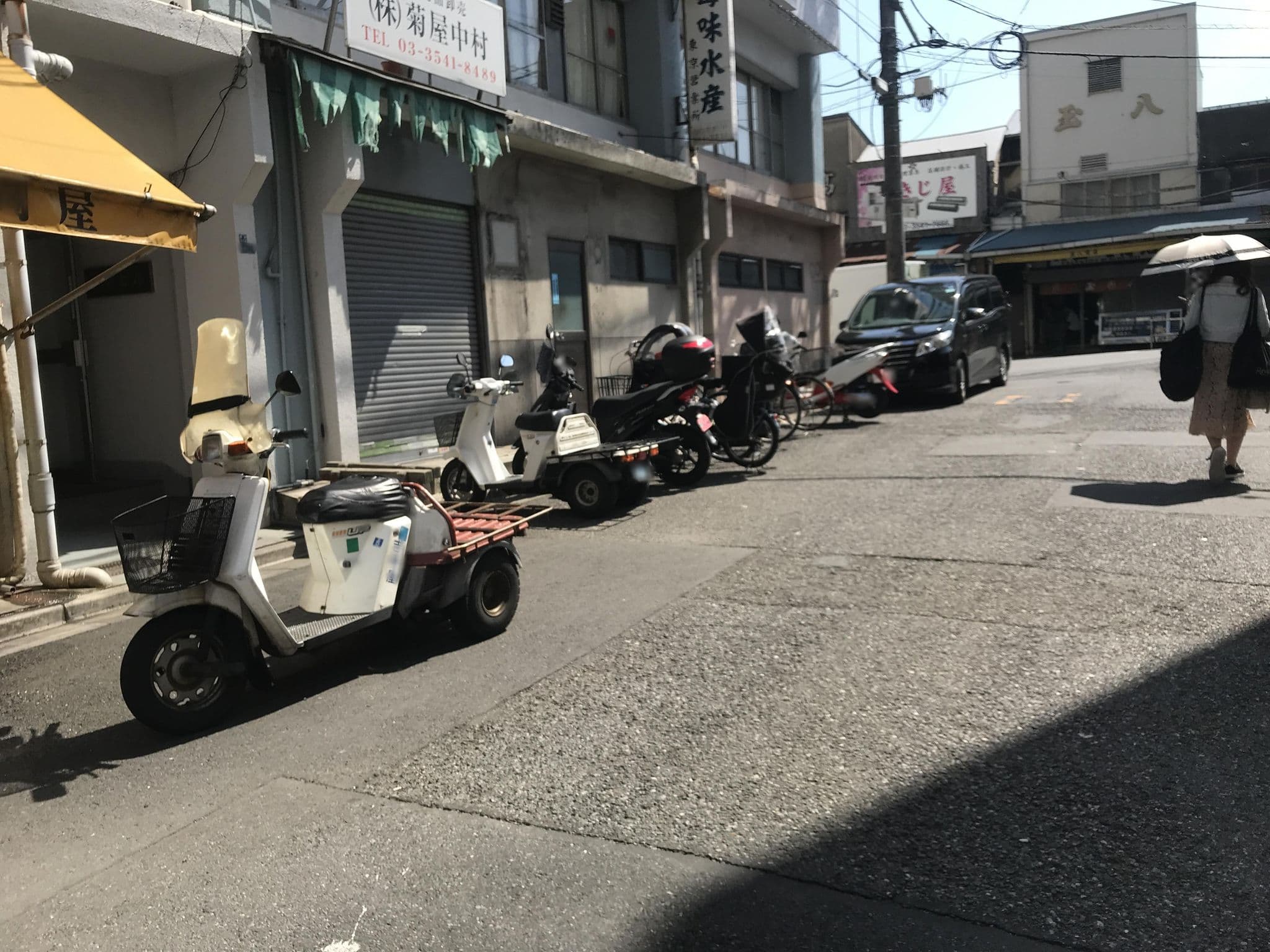 Street view near Tsukiji Marketside & JP Culture Gate, Tsukiji — © musashino5 (CC BY-SA · Mapillary)