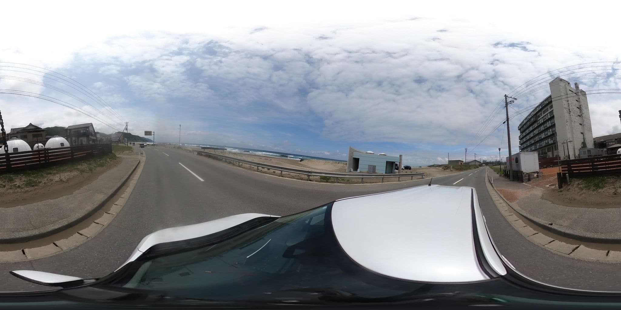 Street view near セーフティドライビングアカデミー鶴岡 第2かしわ館, Tsuruoka — © flashkiwi (CC BY-SA · Mapillary)