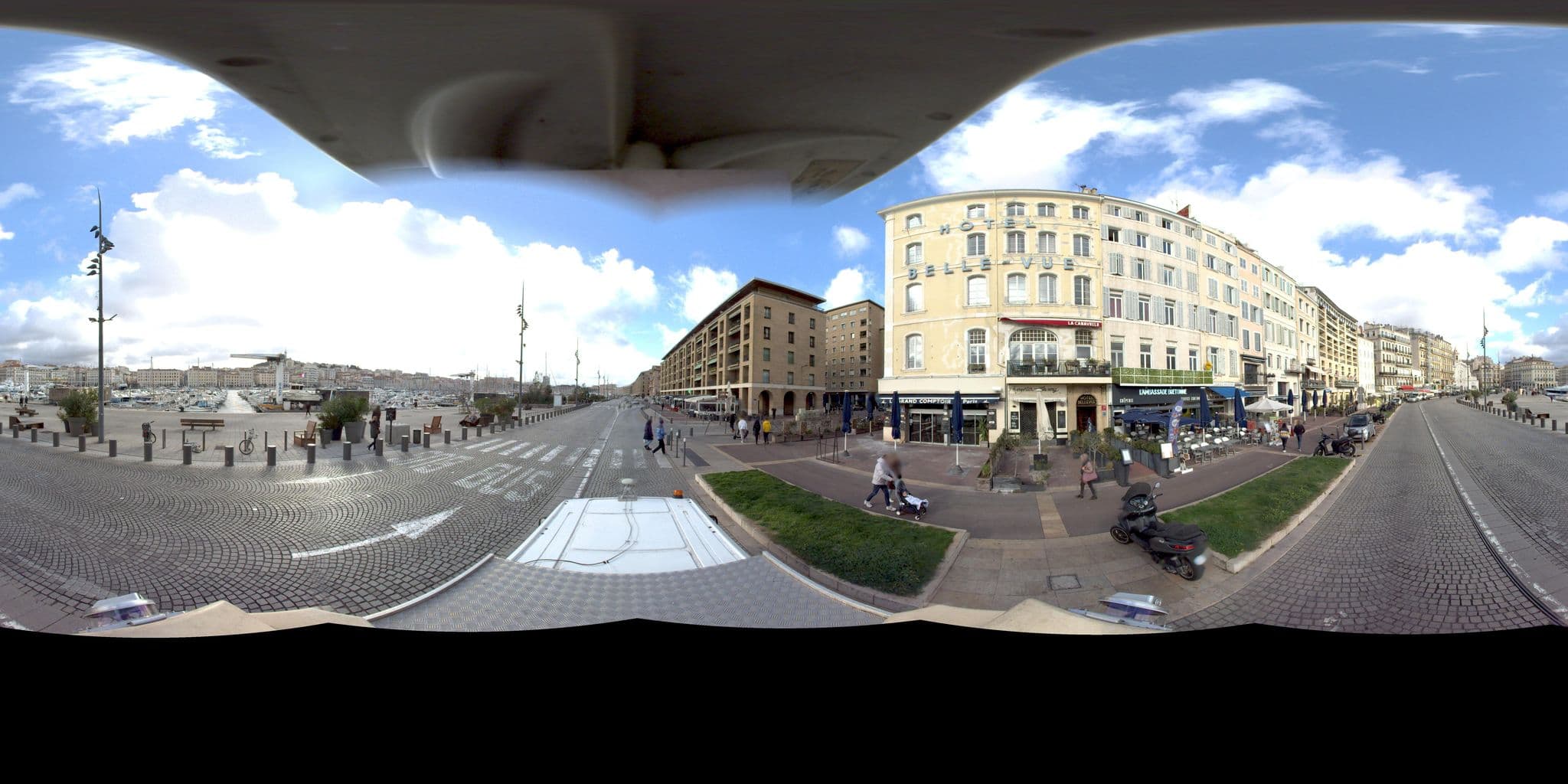 Street view near Hotel Bellevue Marseille, Marseille 02 — © Suez (CC BY-SA · Mapillary)