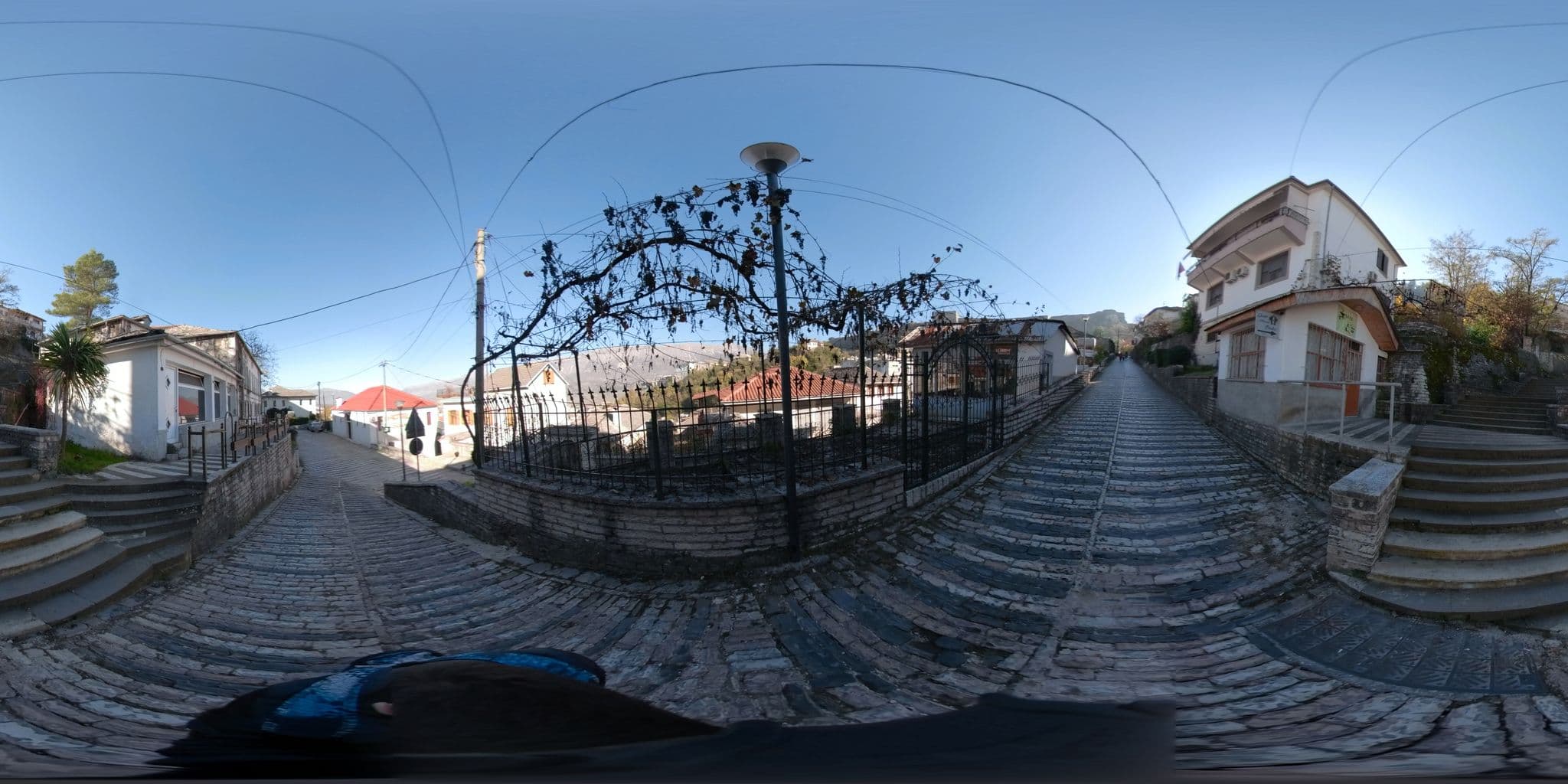 Street view near Silver Hill Guesthouse, Gjirokastër — © thodorisvakkas (CC BY-SA · Mapillary)